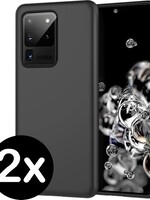 BTH BTH Samsung Galaxy S20 Ultra hoesje zwart - 2 PACK