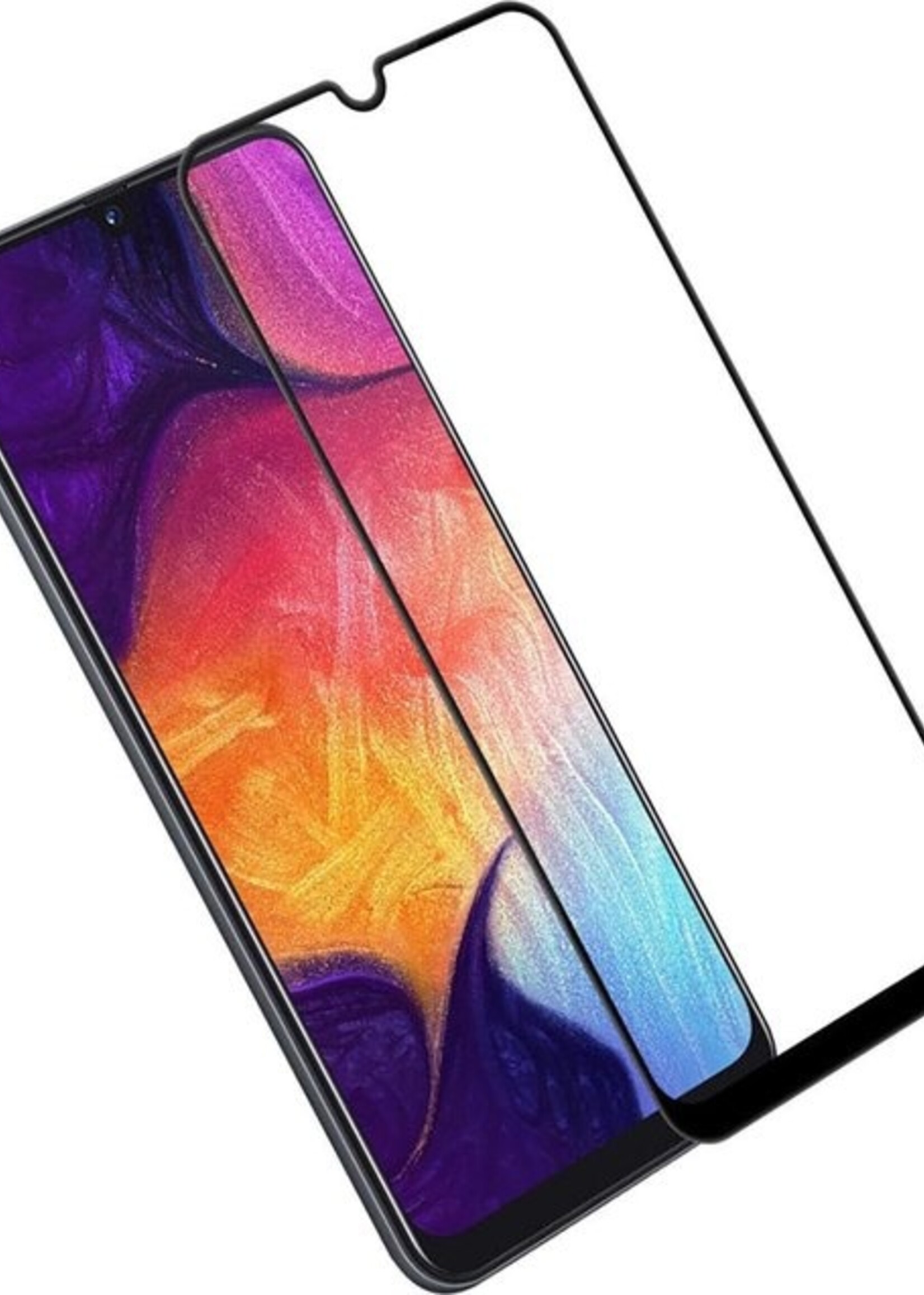 BTH Screenprotector Geschikt voor Samsung A40 Screenprotector Glas Gehard Tempered Glass Full Cover - Screenprotector Geschikt voor Samsung Galaxy A40 Screen Protector Screen Cover