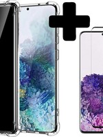 BTH BTH Samsung Galaxy S20 Plus hoesje shock proof transparant Met screenprotector glas