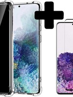 BTH BTH Samsung Galaxy S20 Ultra hoesje shock proof transparant Met screenprotector glas