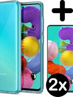 BTH BTH Samsung Galaxy A51 hoesje siliconen Met 2x screenprotector