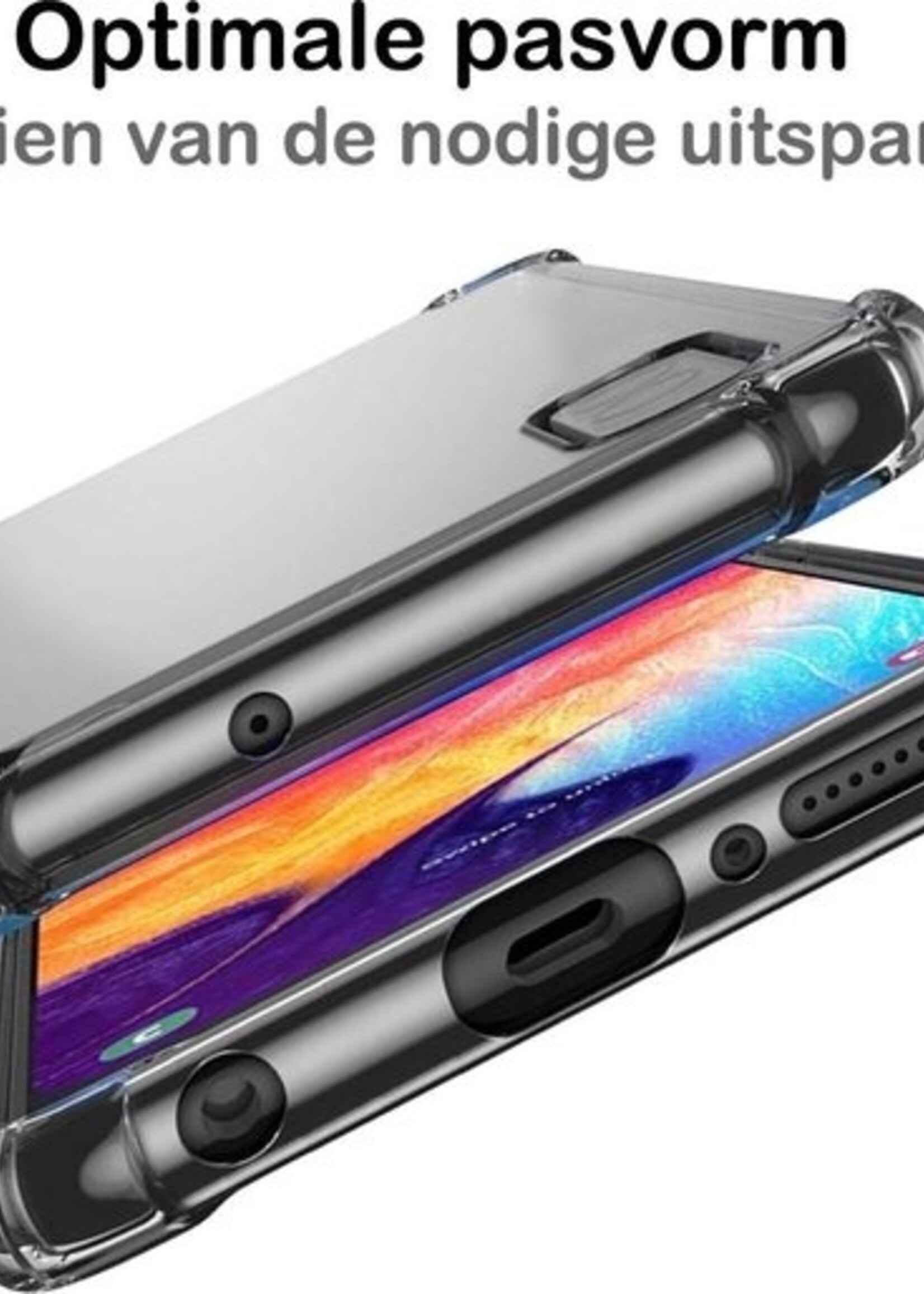 BTH Hoesje Geschikt voor Samsung A10e Hoesje Siliconen Shock Proof Case Hoes - Hoes Geschikt voor Samsung Galaxy A10e Hoes Cover Case Shockproof - Transparant