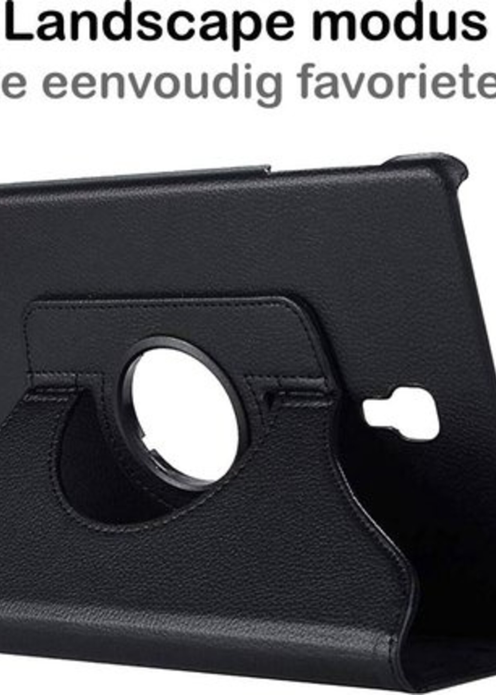 BTH Hoes Geschikt voor Samsung Galaxy Tab A 10.5 2018 Hoes Case 360 Draaibare Hoes Cover - Hoesje Geschikt voor Samsung Tab A 10.5 2018 Hoesje Draaibaar - Zwart