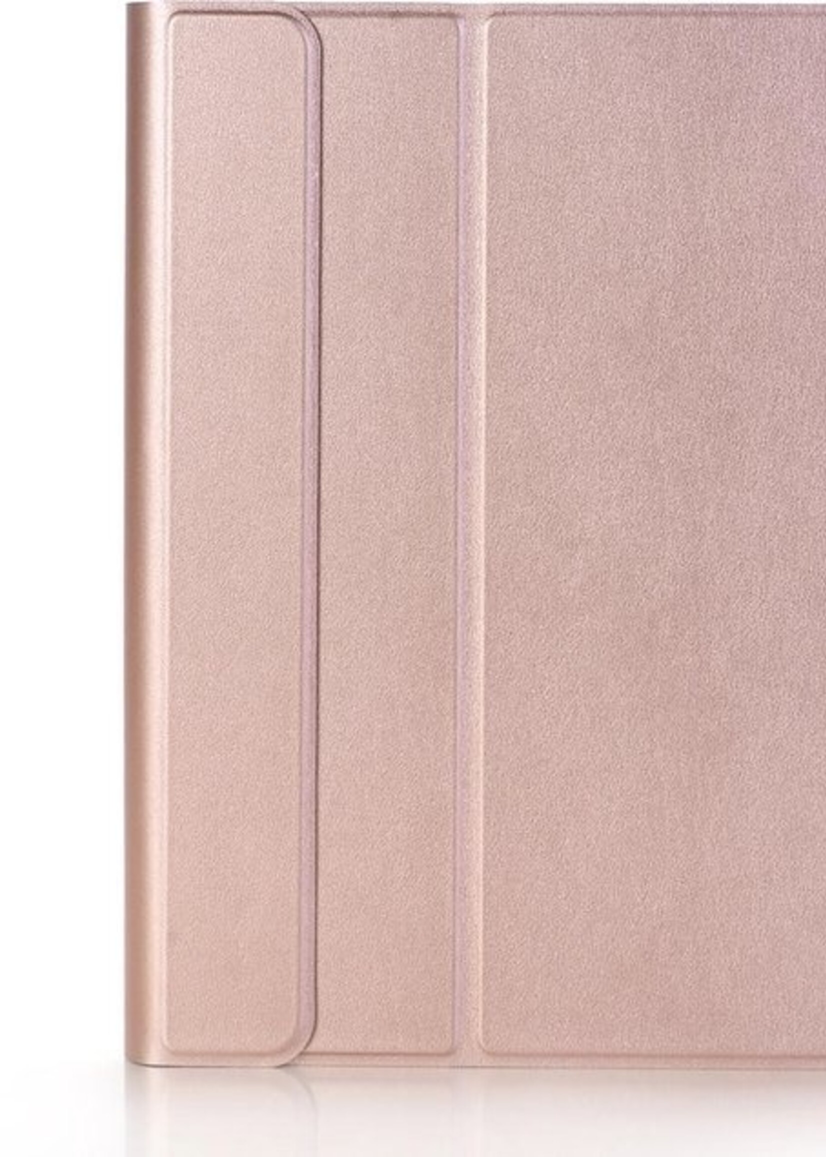 BTH Hoes Geschikt voor iPad 10.2 2019 Hoes Toetsenbord Hoesje Keyboard Case Cover Met Screenprotector - Hoesje Geschikt voor iPad 7 Hoes Toetsenbord Case - Rosé goud