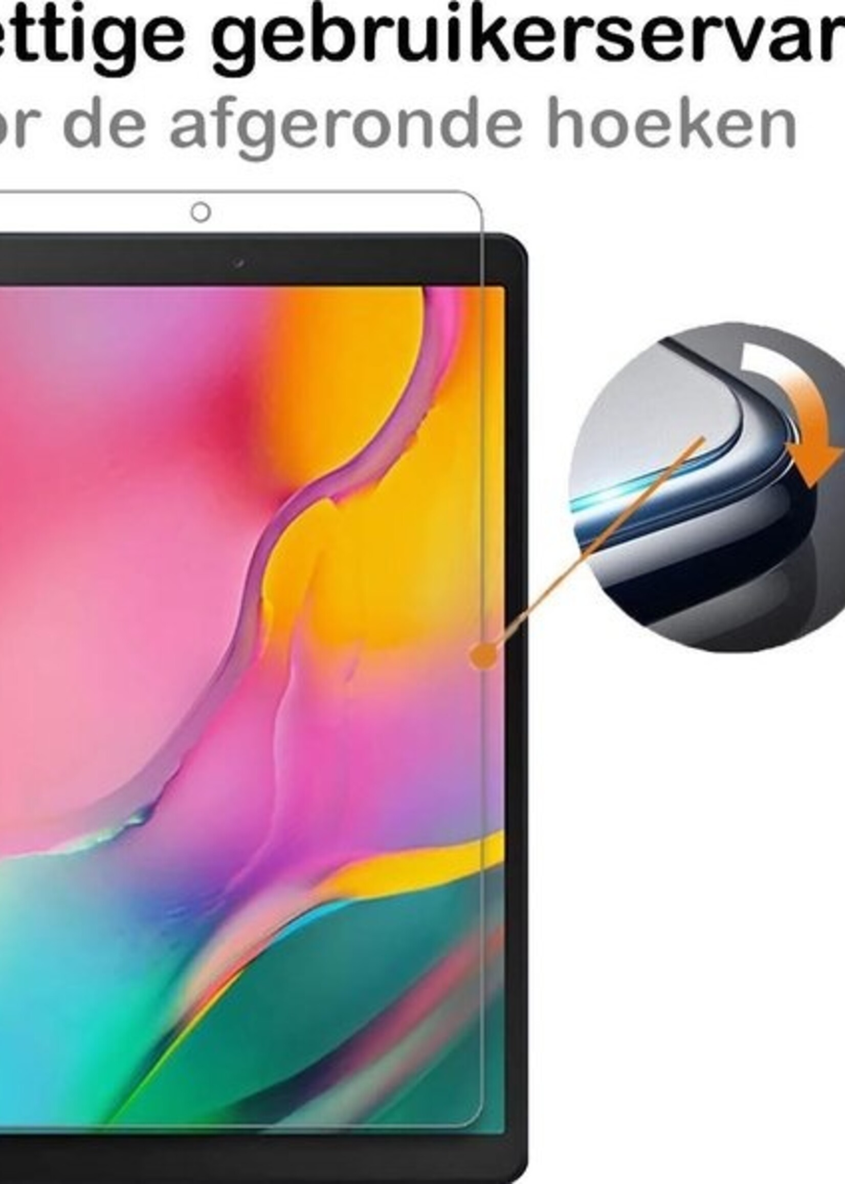 BTH Hoes Geschikt voor Samsung Galaxy Tab A 10.1 2019 Hoes Toetsenbord Hoesje Keyboard Case Cover Met Screenprotector - Hoesje Geschikt voor Samsung Tab A 10.1 (2019) Hoes Toetsenbord Case - Rosé goud