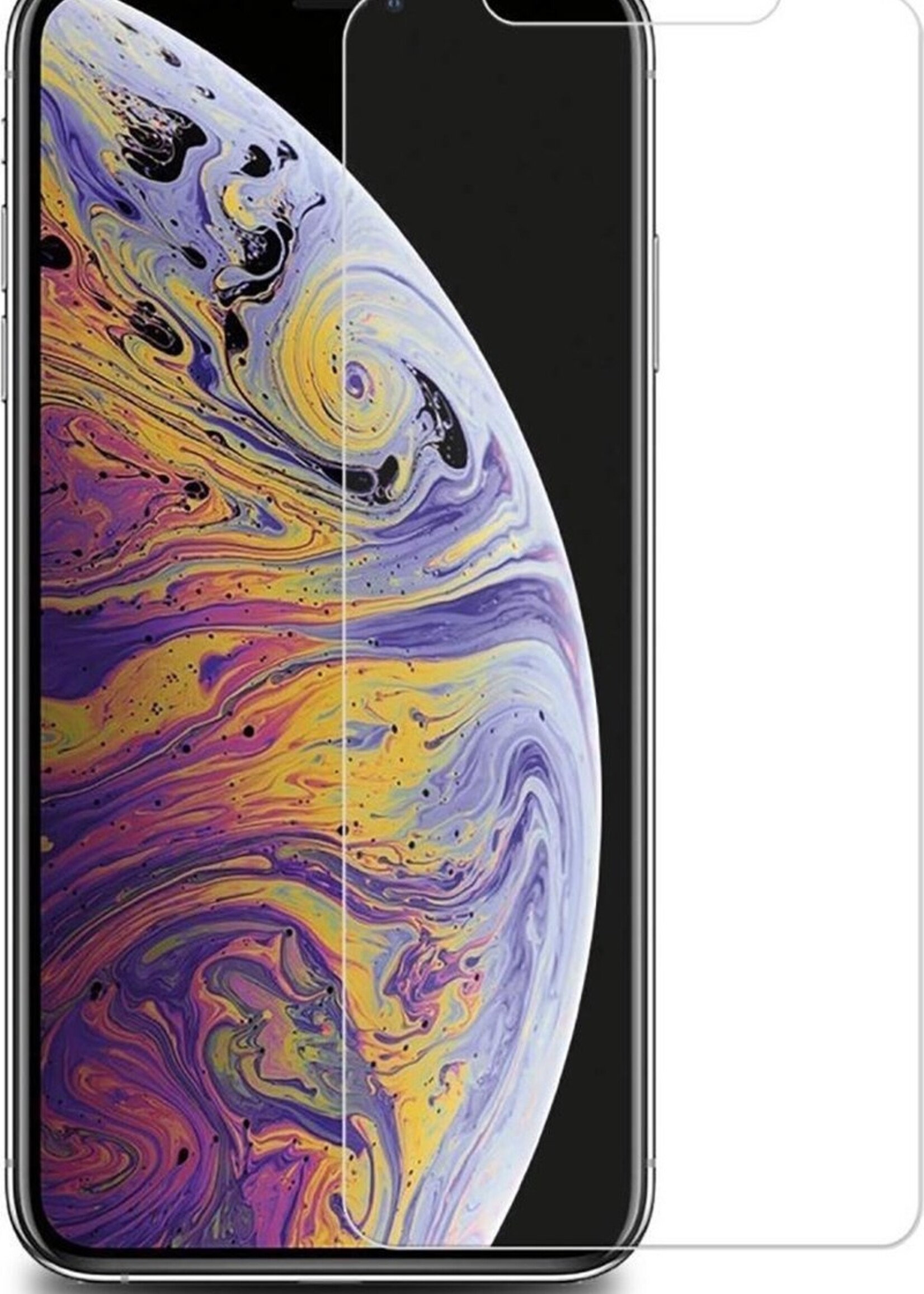 BTH Screenprotector Geschikt voor iPhone X Screenprotector Glas Gehard Tempered Glass Full Cover - Screenprotector Geschikt voor iPhone X Screen Protector Screen Cover