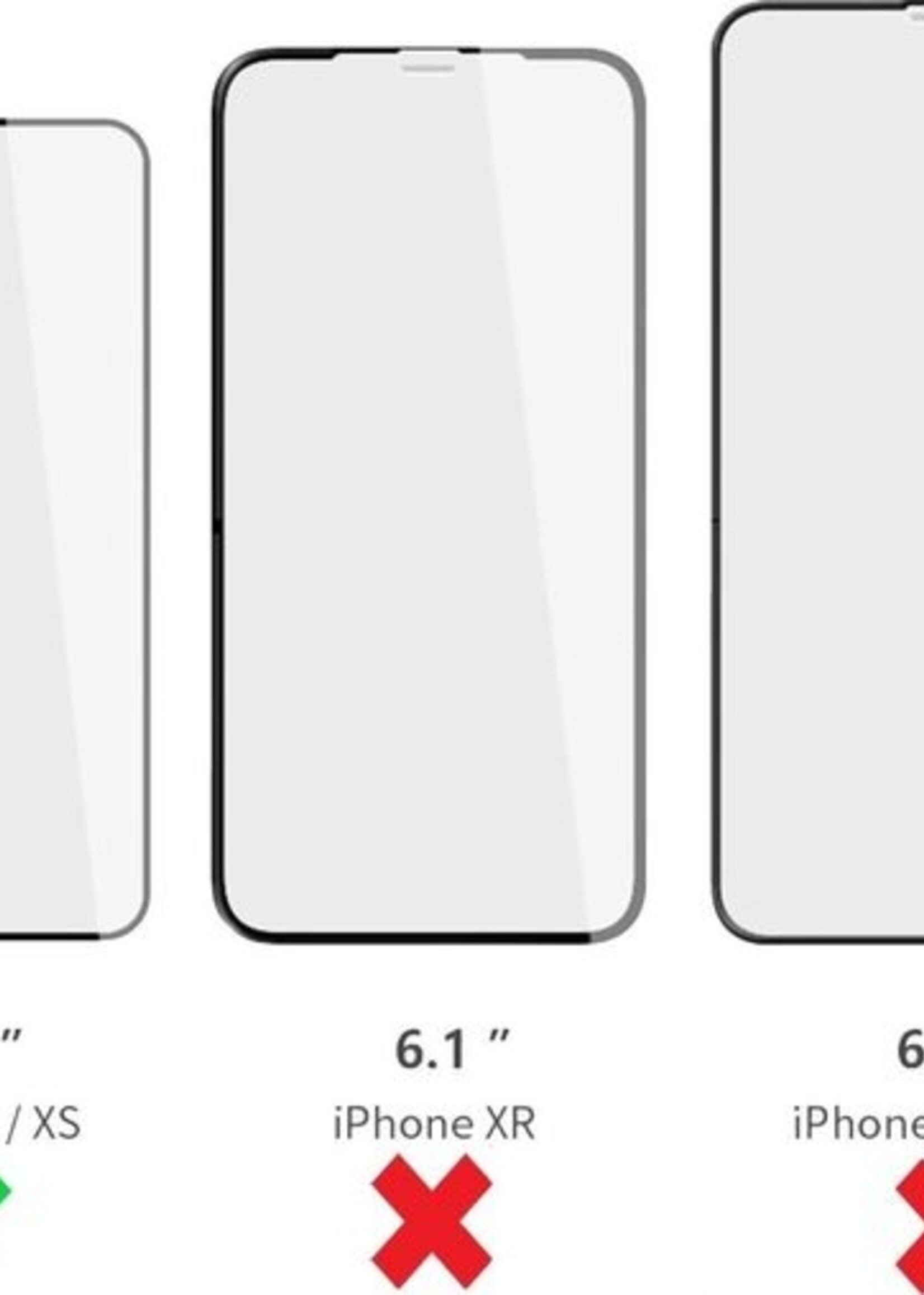 BTH Screenprotector Geschikt voor iPhone X/Xs Screenprotector Glas Gehard Tempered Glass - Screenprotector Geschikt voor iPhone X/Xs Screen Protector Screen Cover - 3 PACK