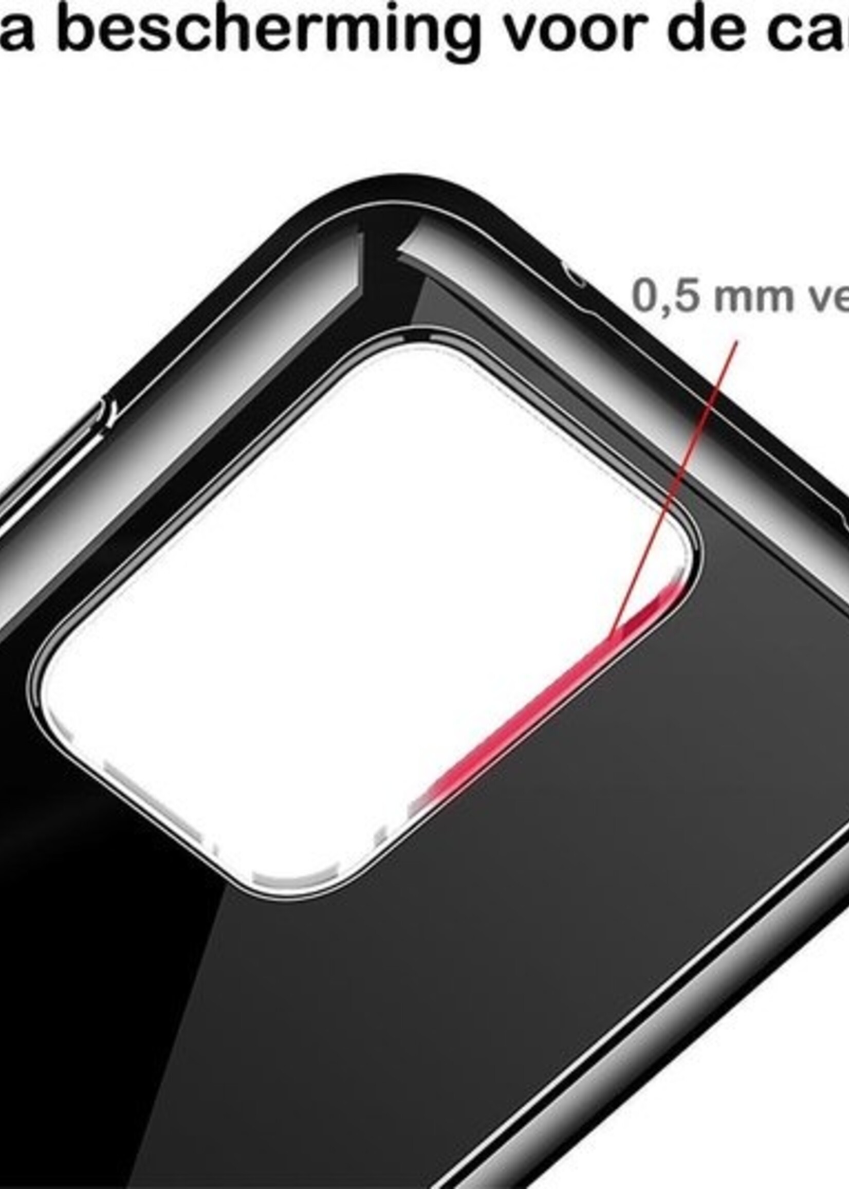 BTH Hoesje Geschikt voor Samsung S20 Ultra Hoesje Siliconen Case Hoes Met Screenprotector - Hoes Geschikt voor Samsung Galaxy S20 Ultra Hoes Cover Case - Transparant