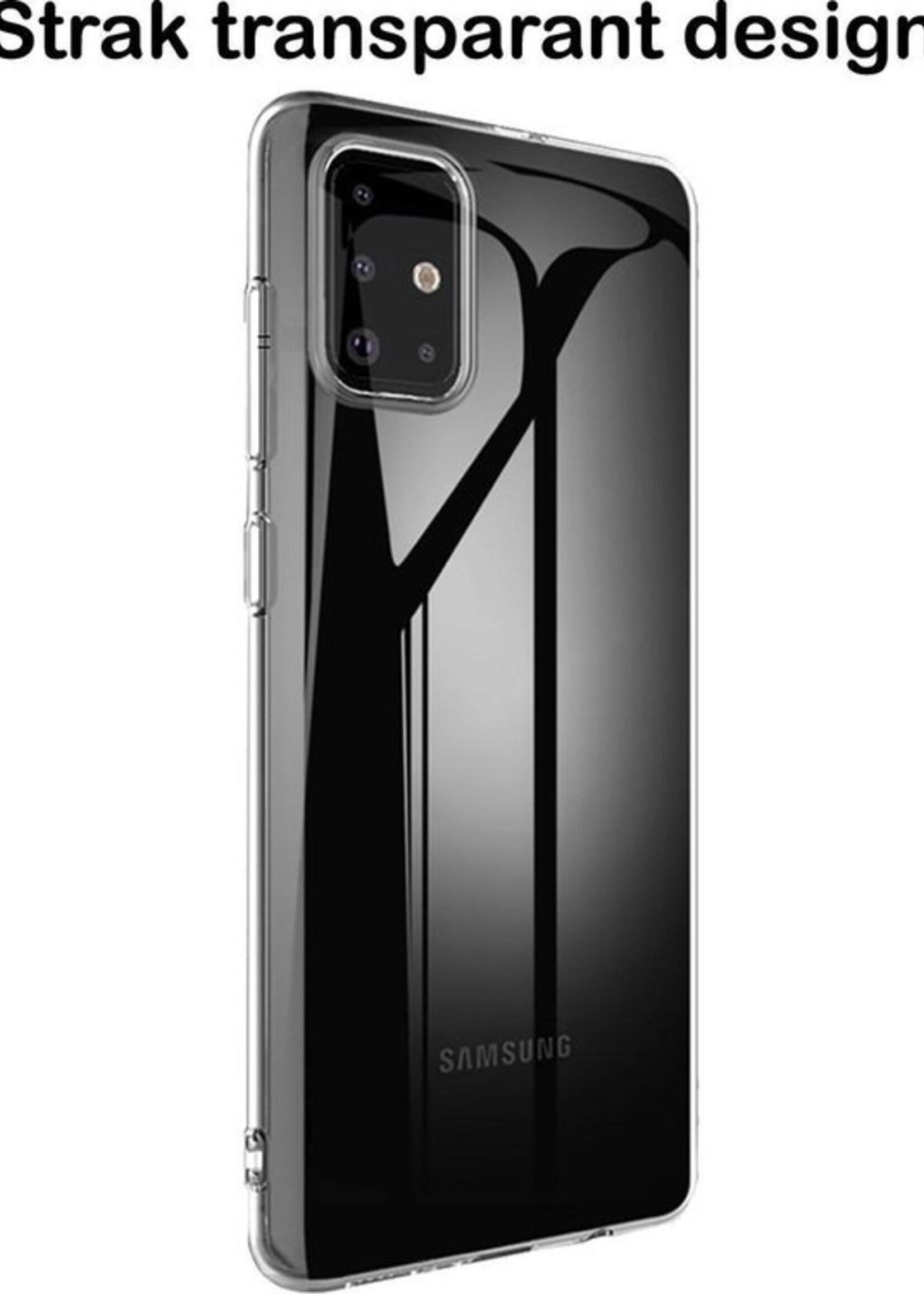 BTH Hoesje Geschikt voor Samsung S20 Ultra Hoesje Siliconen Case Hoes Met Screenprotector - Hoes Geschikt voor Samsung Galaxy S20 Ultra Hoes Cover Case - Transparant