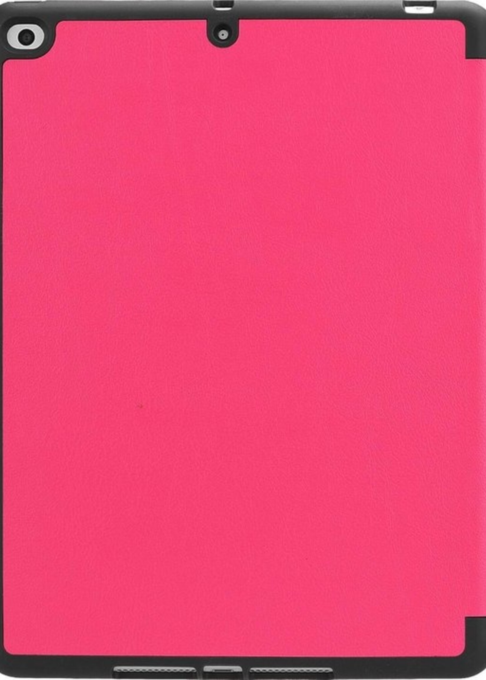 BTH Hoes Geschikt voor iPad Air 2 Hoes Book Case Hoesje Trifold Cover - Hoesje Geschikt voor iPad Air 2 Hoesje Bookcase - Roze