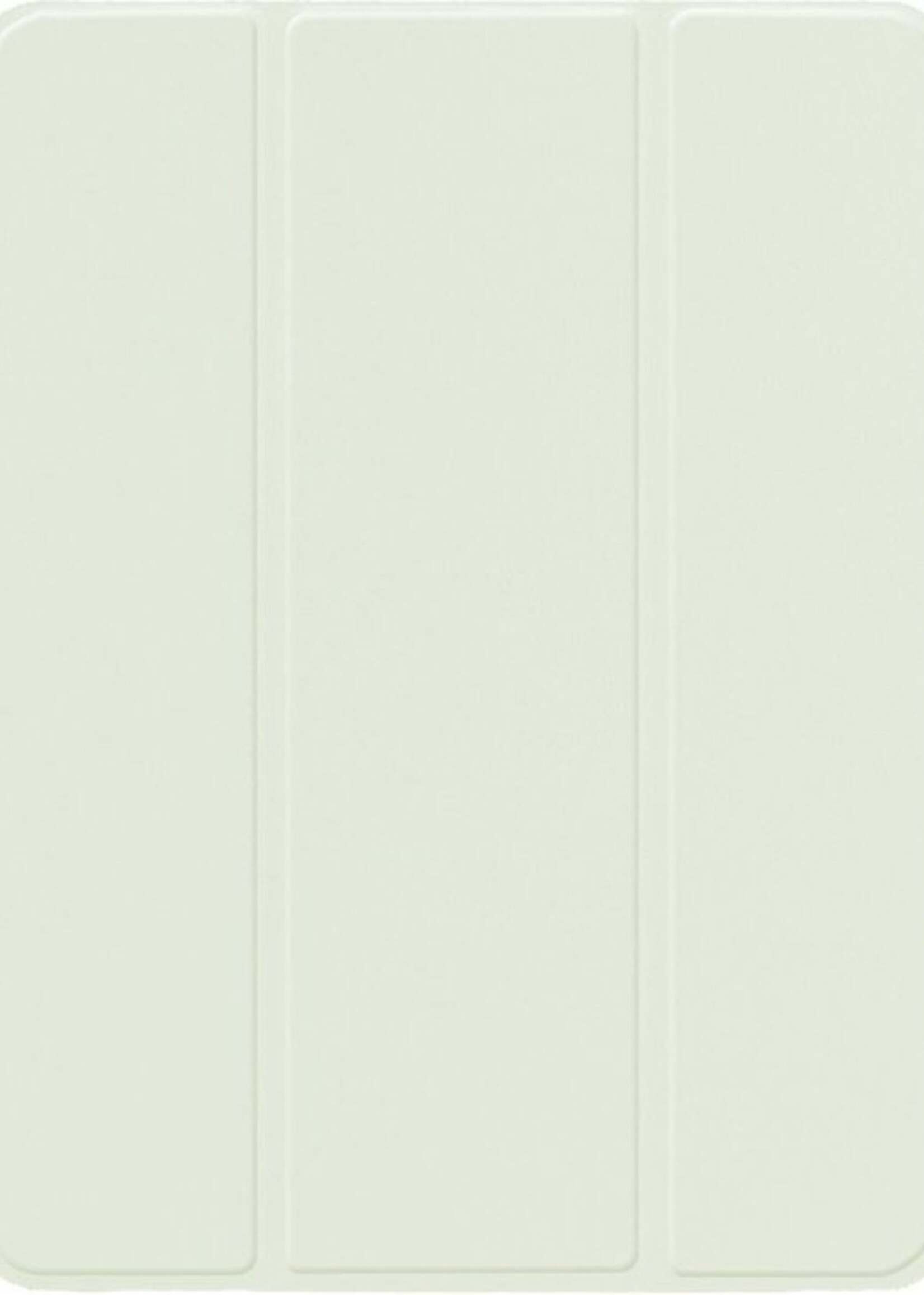 BTH Hoes Geschikt voor iPad Air 2 Hoes Book Case Hoesje Trifold Cover - Hoesje Geschikt voor iPad Air 2 Hoesje Bookcase - Wit