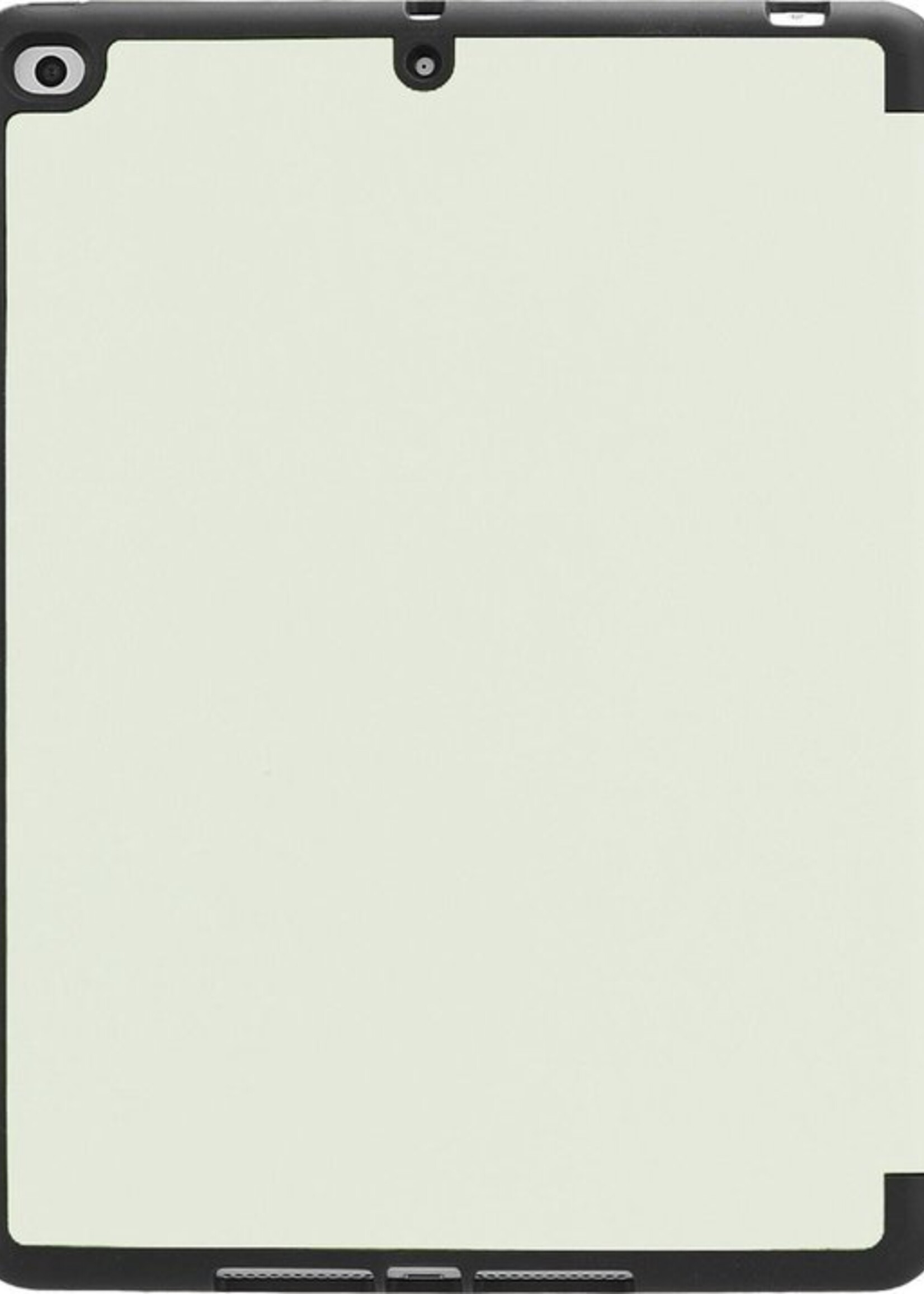 BTH Hoes Geschikt voor iPad Air 2 Hoes Book Case Hoesje Trifold Cover - Hoesje Geschikt voor iPad Air 2 Hoesje Bookcase - Wit