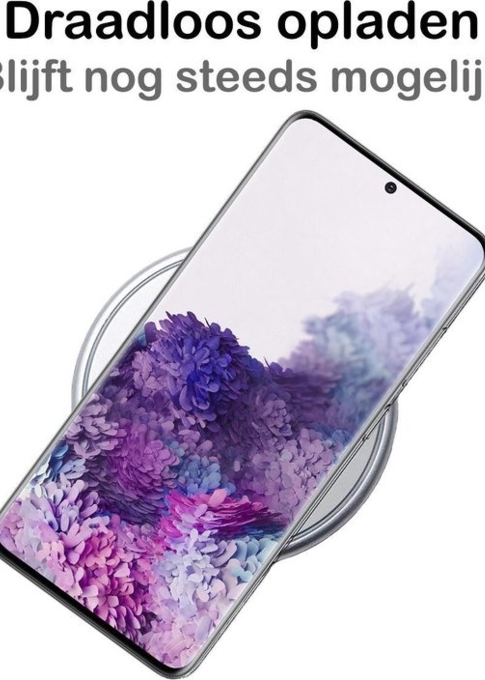 BTH Hoesje Geschikt voor Samsung S20 Hoesje Siliconen Case Hoes Met 2x Screenprotector - Hoes Geschikt voor Samsung Galaxy S20 Hoes Cover Case - Zwart