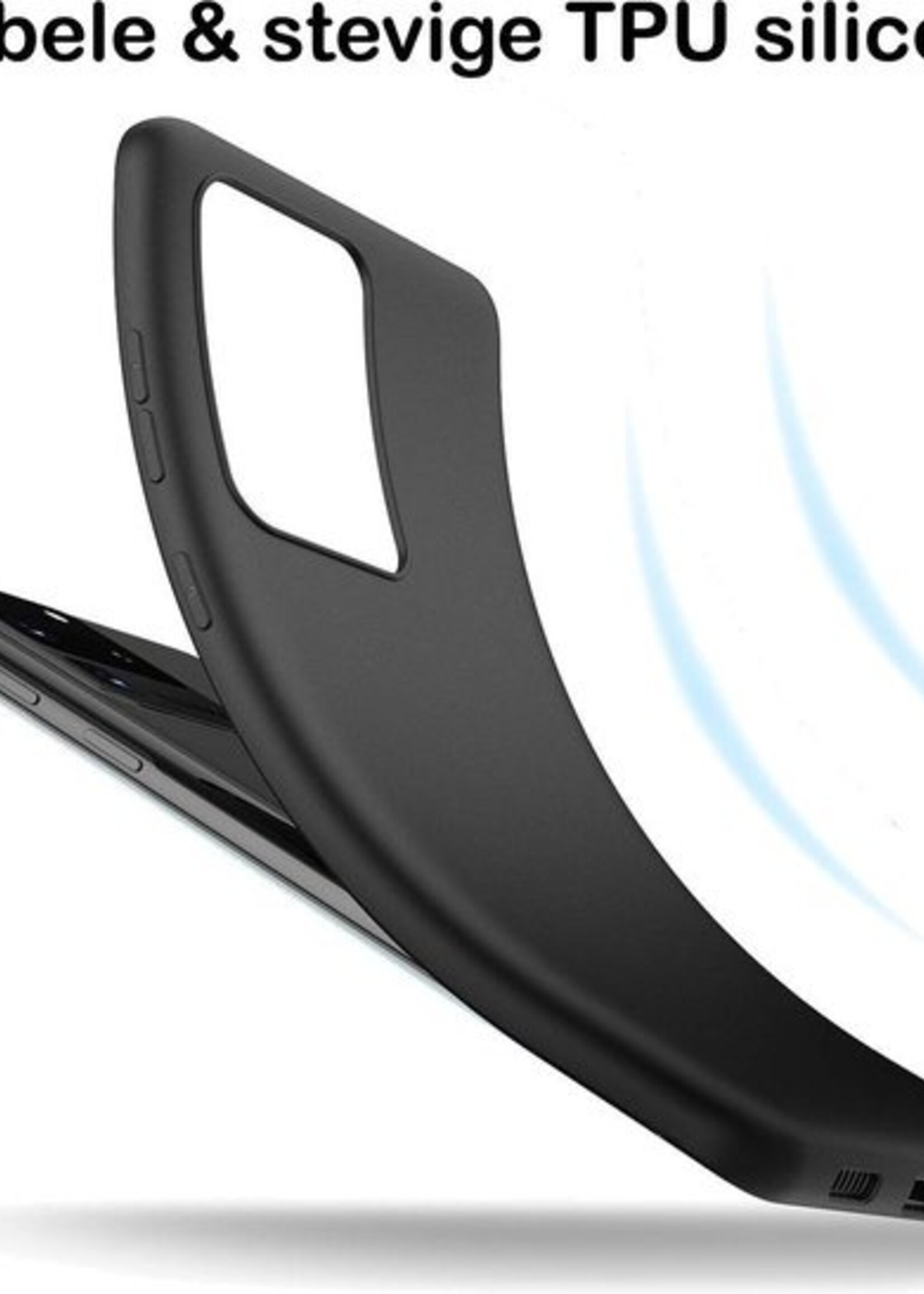 BTH Hoesje Geschikt voor Samsung S20 Ultra Hoesje Siliconen Case Hoes Met 2x Screenprotector - Hoes Geschikt voor Samsung Galaxy S20 Ultra Hoes Cover Case - Zwart