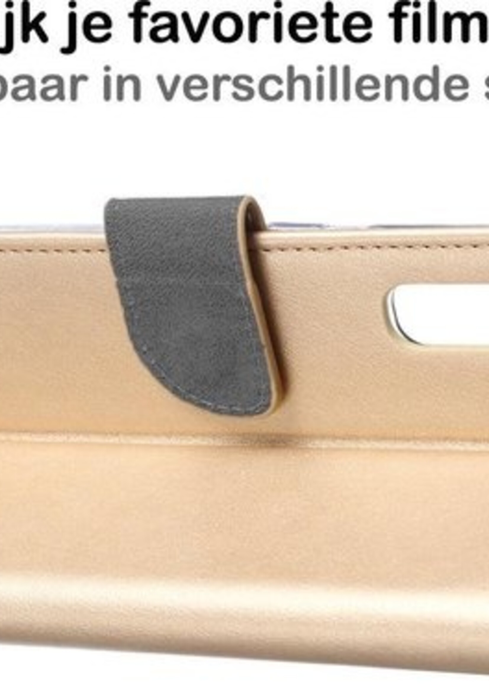BTH Hoesje Geschikt voor Samsung Galaxy A50 Hoesje Book Case Hoes Portemonnee Cover Walletcase - Hoes Geschikt voor Samsung A50 Hoes Bookcase Hoesje - Goud