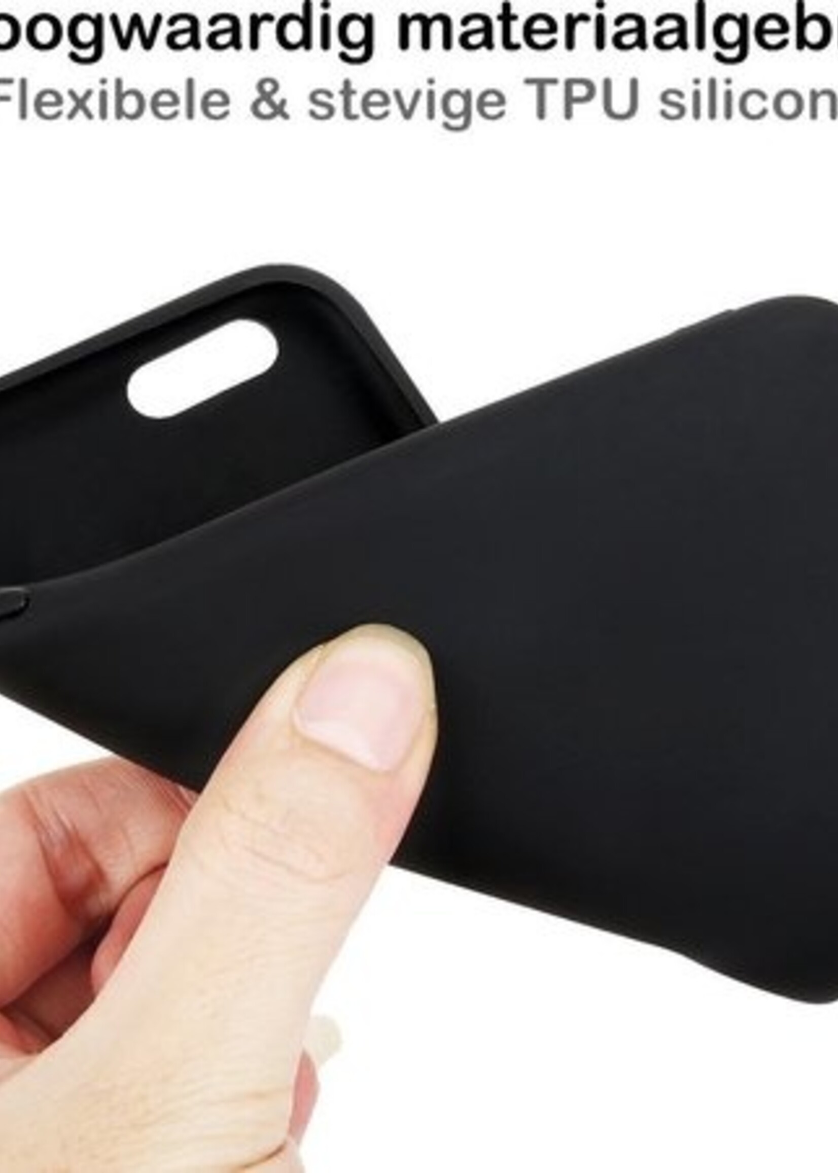 BTH Hoesje Geschikt voor iPhone 5s Hoesje Siliconen Case Hoes - Hoes Geschikt voor iPhone 5s Hoes Cover Case - Zwart