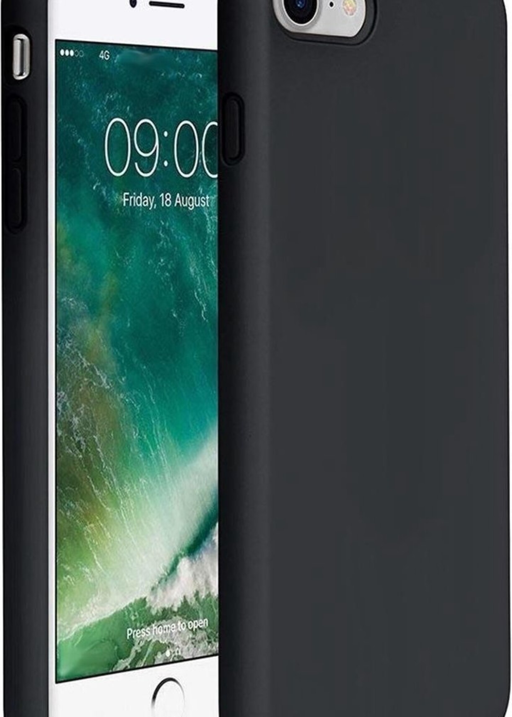 BTH Hoesje Geschikt voor iPhone 7/8/SE 2020 Hoesje Siliconen Case Hoes - Hoes Geschikt voor iPhone 7/8/SE 2020 Hoes Cover Case - Zwart