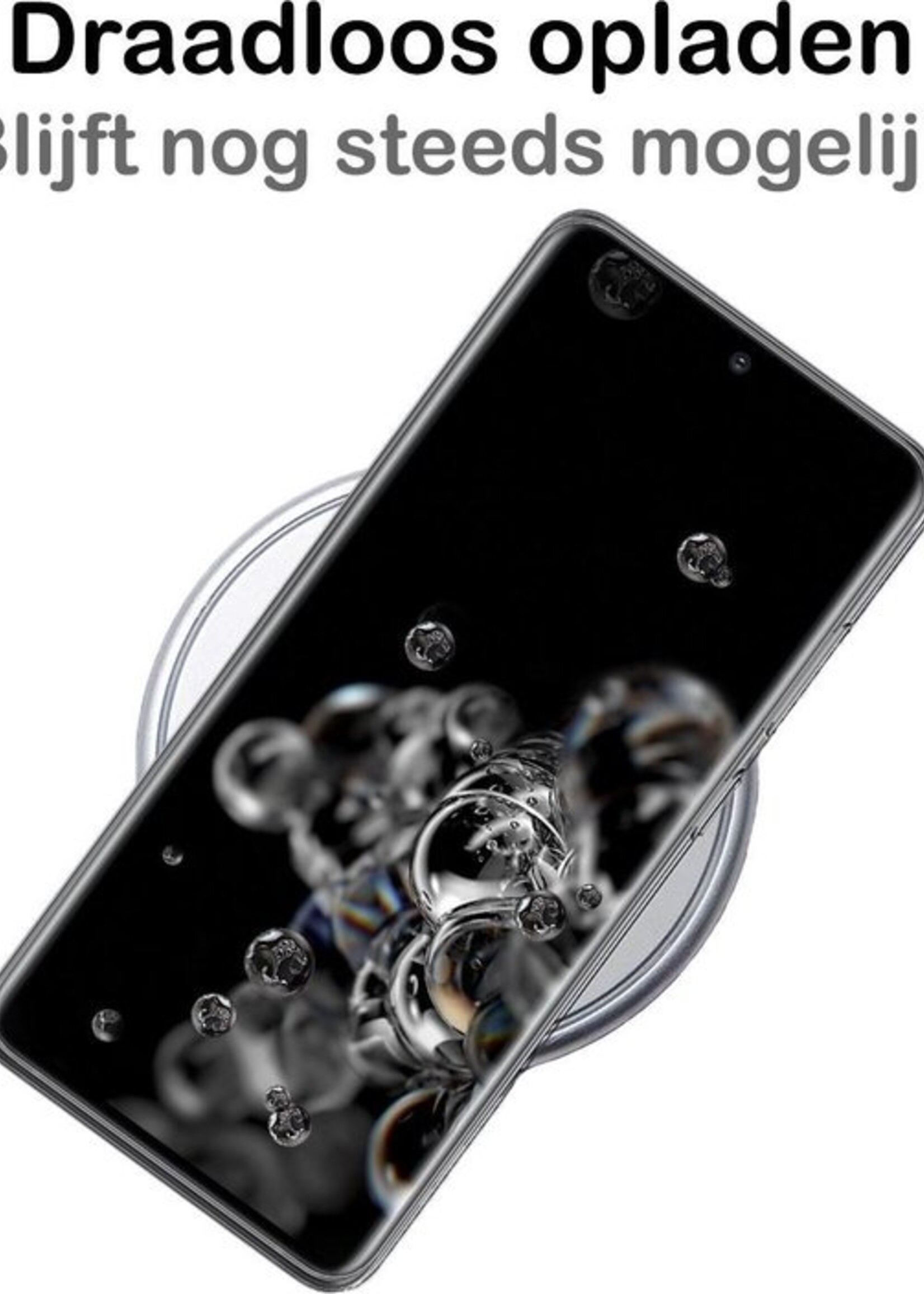 BTH Hoesje Geschikt voor Samsung S20 Ultra Hoesje Siliconen Case Hoes - Hoes Geschikt voor Samsung Galaxy S20 Ultra Hoes Cover Case - Zwart