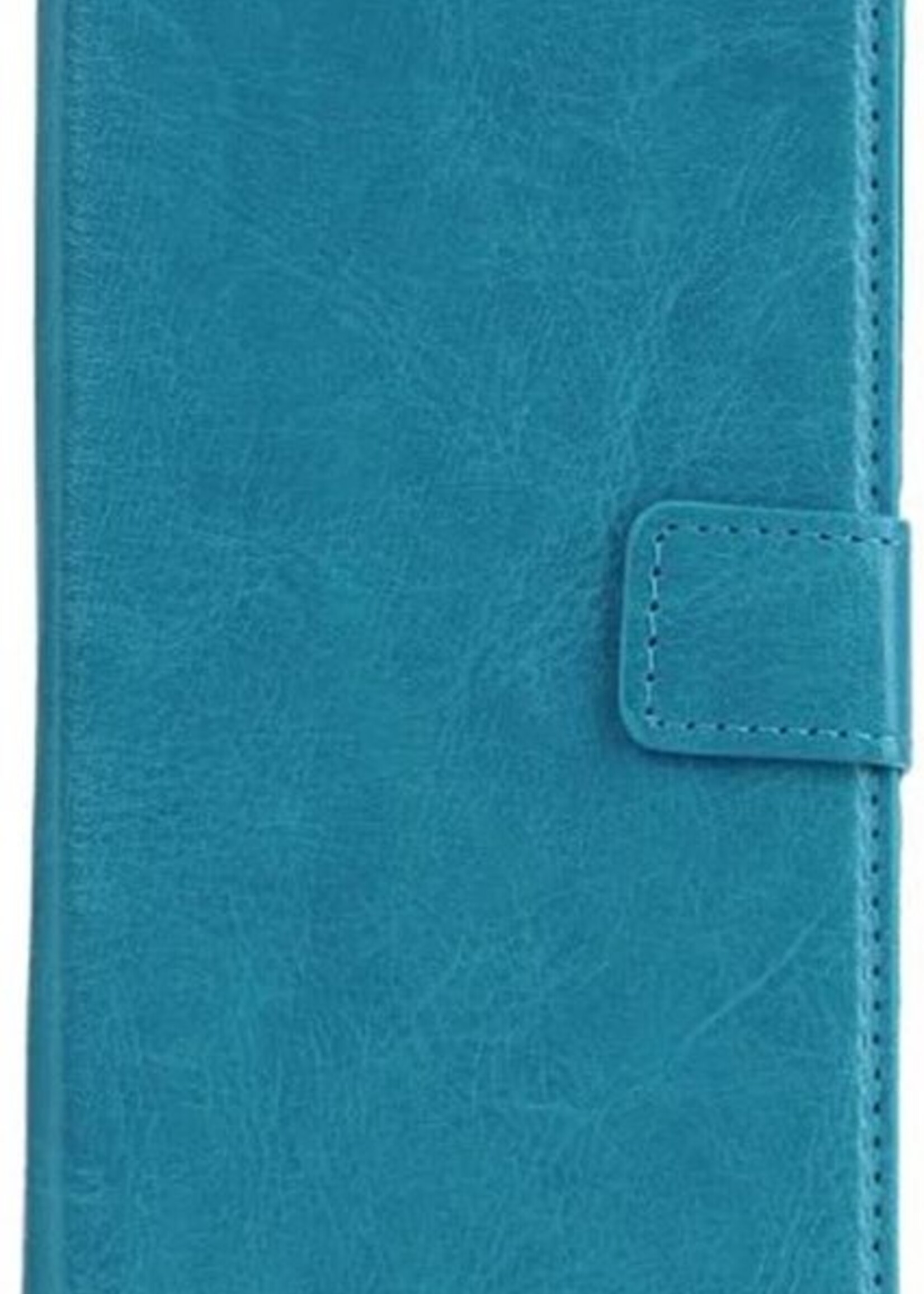 BTH Hoesje Geschikt voor iPhone 8 Hoesje Book Case Hoes Portemonnee Cover Walletcase - Hoes Geschikt voor iPhone 8 Hoes Bookcase Hoesje - Turquoise