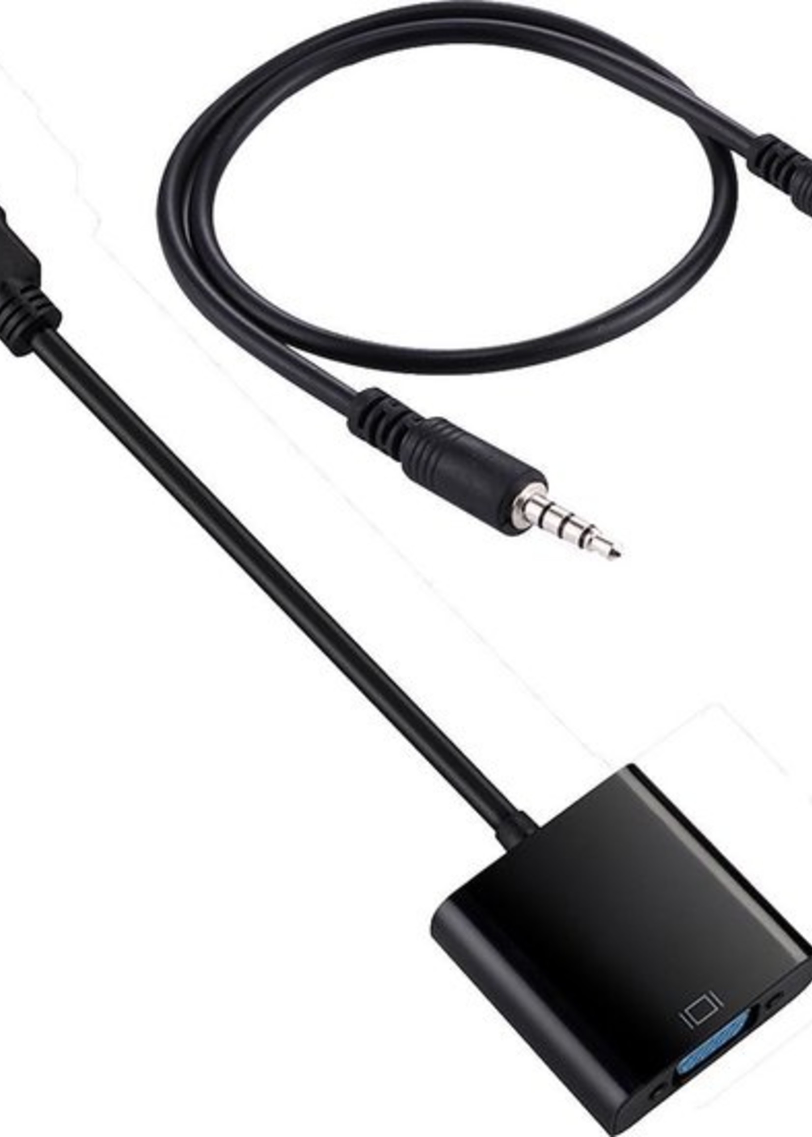 BTH HDMI naar VGA Adapter Kabel Converter 1080p HD Met Audiokabel - Zwart - 2 PACK