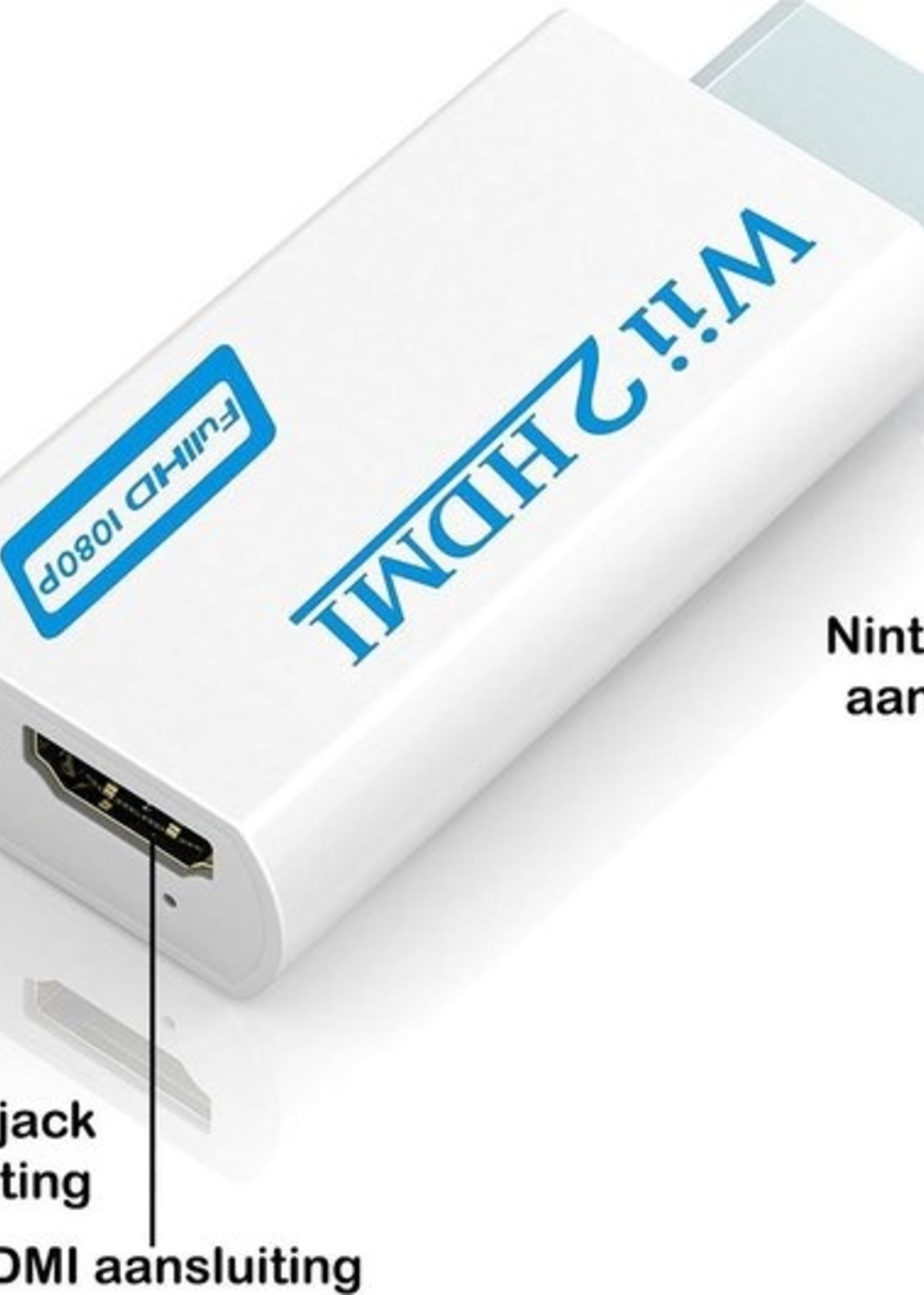 BTH Wii naar HDMI Adapter Converter 1080p Full HD Kwaliteit - Wit