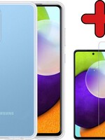 BTH BTH Samsung Galaxy A52 hoesje siliconen transparant met screenprotector