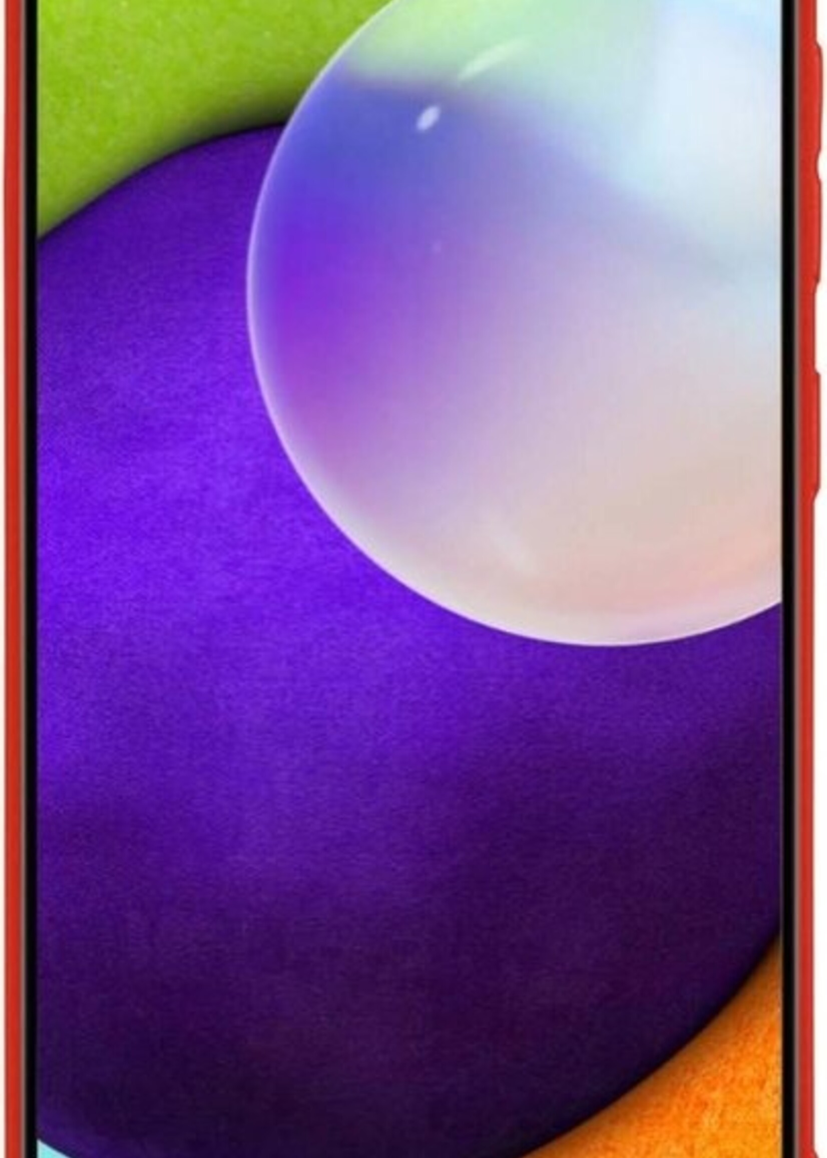 BTH Hoesje Geschikt voor Samsung A52 Hoesje Siliconen Case Hoes Met Screenprotector - Hoes Geschikt voor Samsung Galaxy A52 Hoes Cover Case - Rood