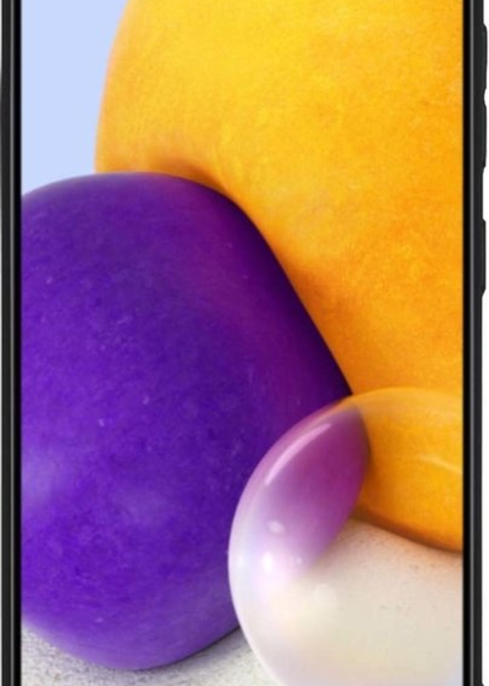 BTH Hoesje Geschikt voor Samsung A72 Hoesje Siliconen Case Hoes Met Screenprotector - Hoes Geschikt voor Samsung Galaxy A72 Hoes Cover Case - Zwart