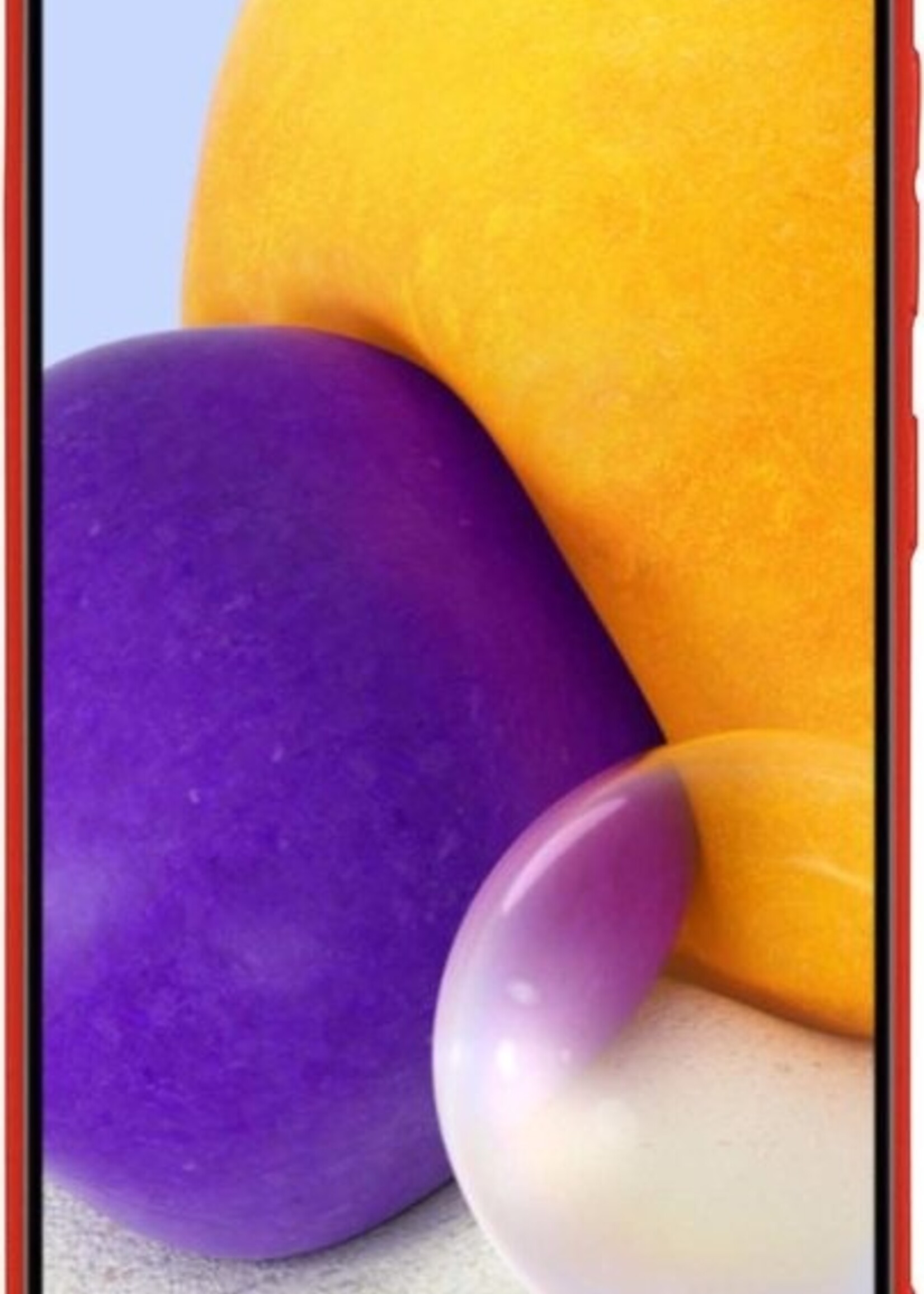 BTH Hoesje Geschikt voor Samsung A72 Hoesje Siliconen Case Hoes Met Screenprotector - Hoes Geschikt voor Samsung Galaxy A72 Hoes Cover Case - Rood