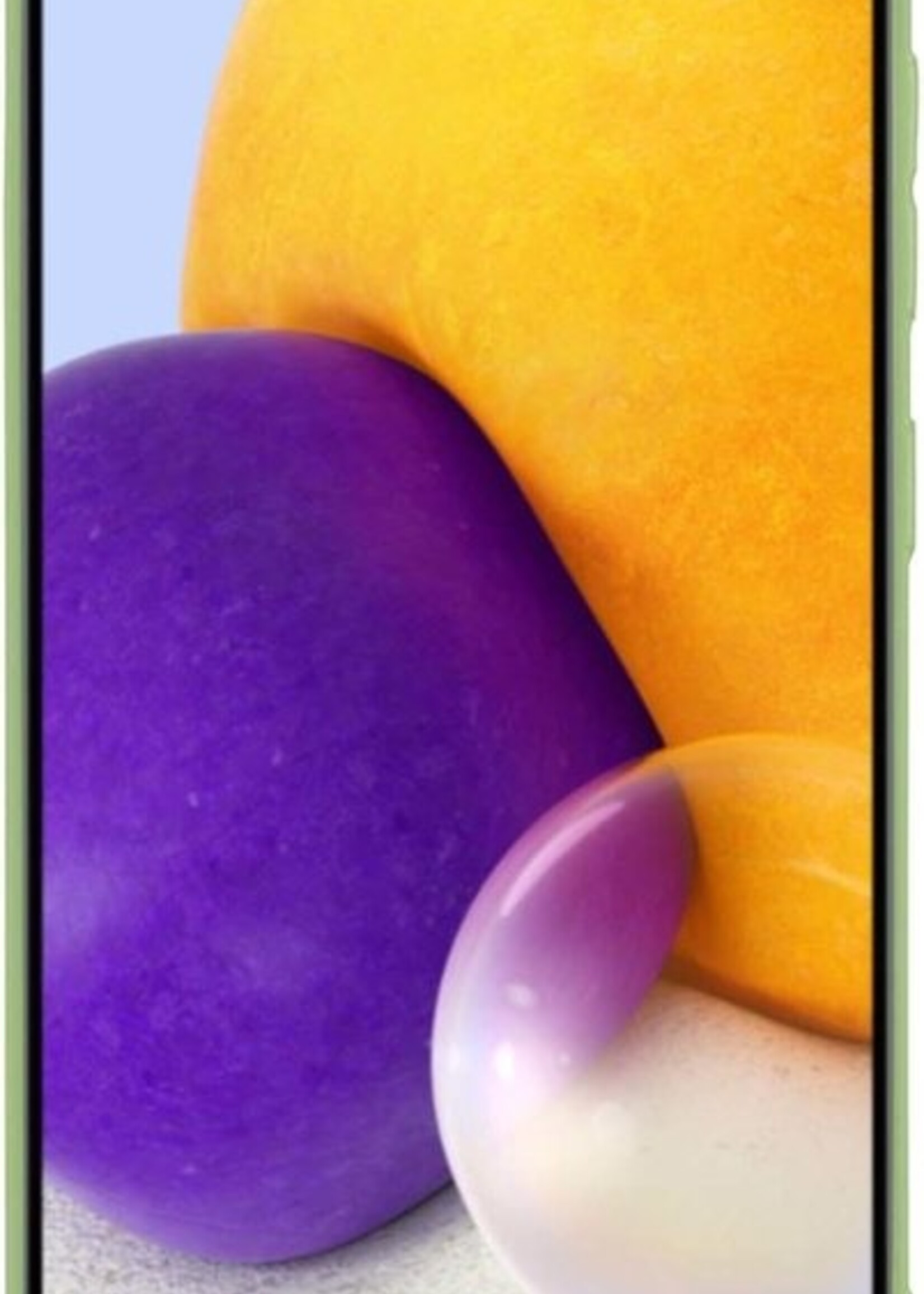 BTH Hoesje Geschikt voor Samsung A72 Hoesje Siliconen Case Hoes Met Screenprotector - Hoes Geschikt voor Samsung Galaxy A72 Hoes Cover Case - Groen