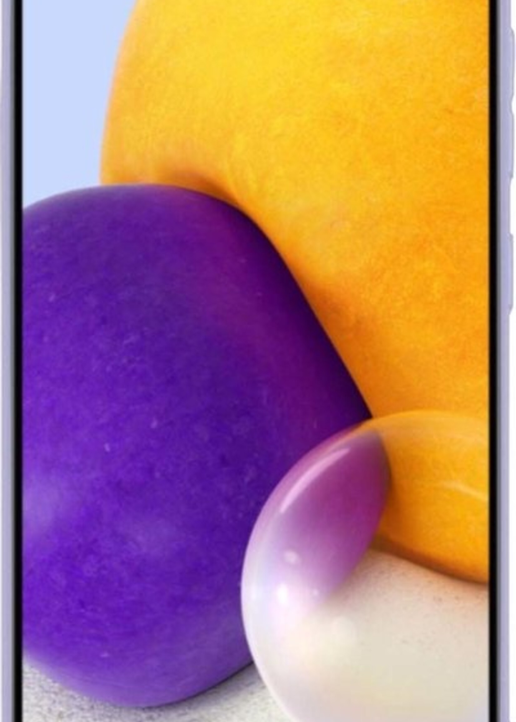 BTH Hoesje Geschikt voor Samsung A72 Hoesje Siliconen Case Hoes Met 2x Screenprotector - Hoes Geschikt voor Samsung Galaxy A72 Hoes Cover Case - Lila