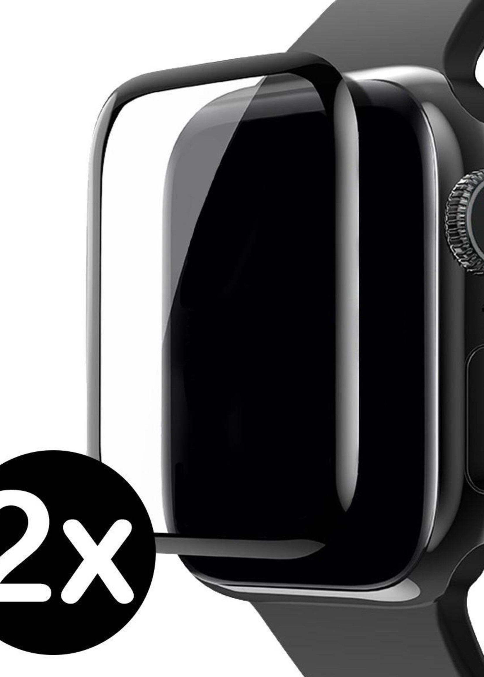 BTH Screenprotector Geschikt voor Apple Watch Series 5 40 mm Screenprotector Full Cover Glas Gehard Screen Cover - Screen Protector Geschikt voor Apple Watch Series 5 40 mm Screenprotector Tempered Glass - 2 PACK