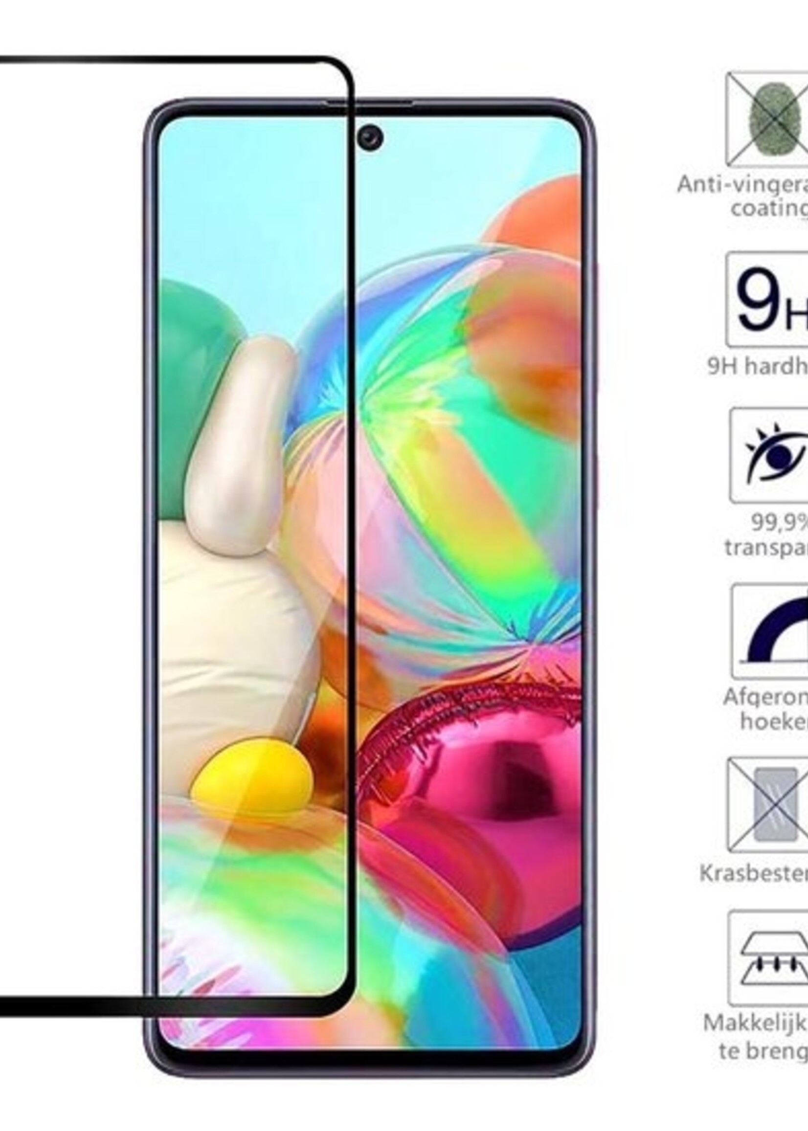 BTH Screenprotector Geschikt voor Samsung S10 Lite Screenprotector Glas Gehard Tempered Glass Full Cover - Screenprotector Geschikt voor Samsung Galaxy S10 Lite Screen Protector Screen Cover - 3 PACK