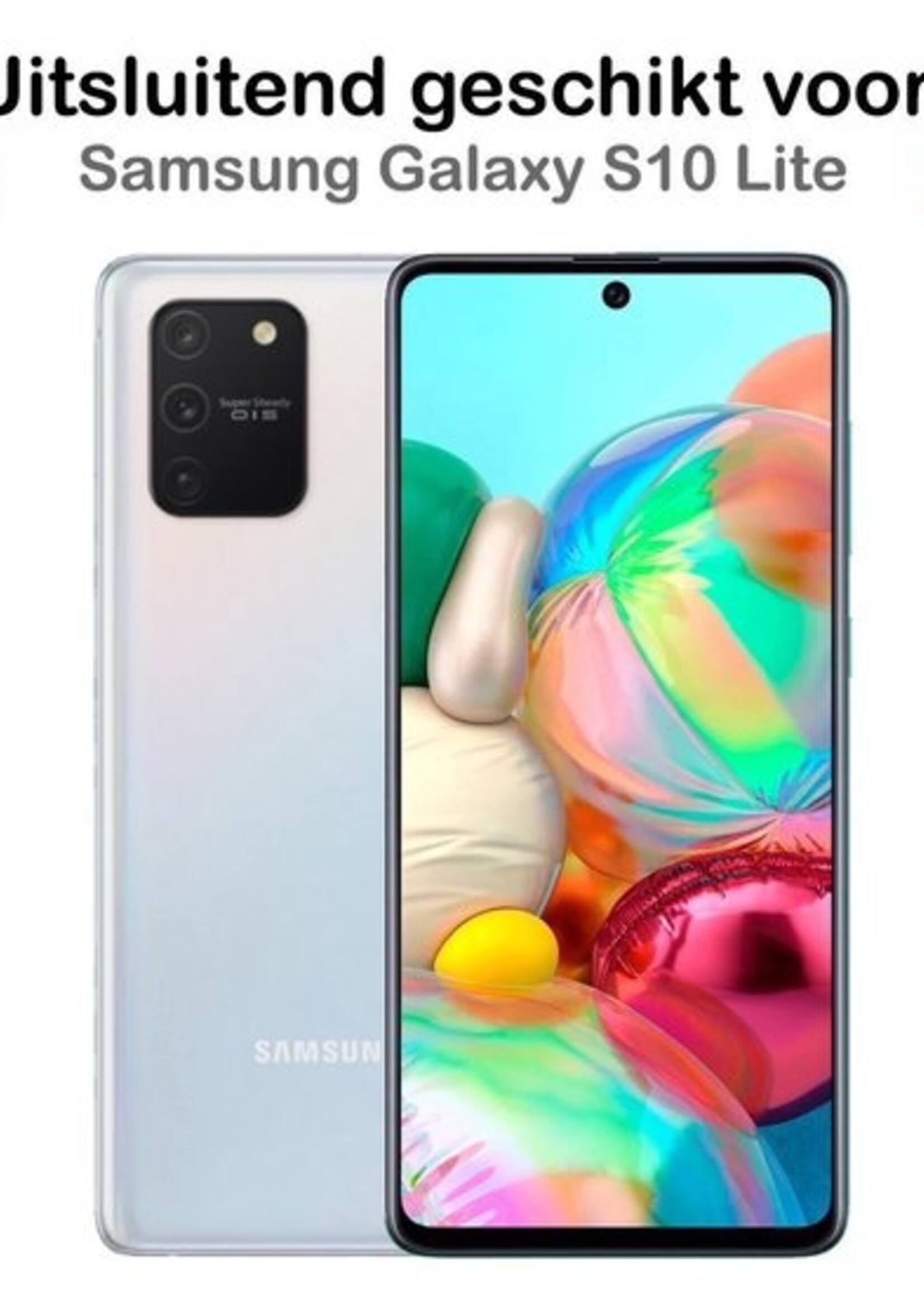 BTH Screenprotector Geschikt voor Samsung S10 Lite Screenprotector Glas Gehard Tempered Glass Full Cover - Screenprotector Geschikt voor Samsung Galaxy S10 Lite Screen Protector Screen Cover - 3 PACK