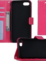 BTH BTH iPhone SE 2020 Bookcase flip hoesje - Donkerroze