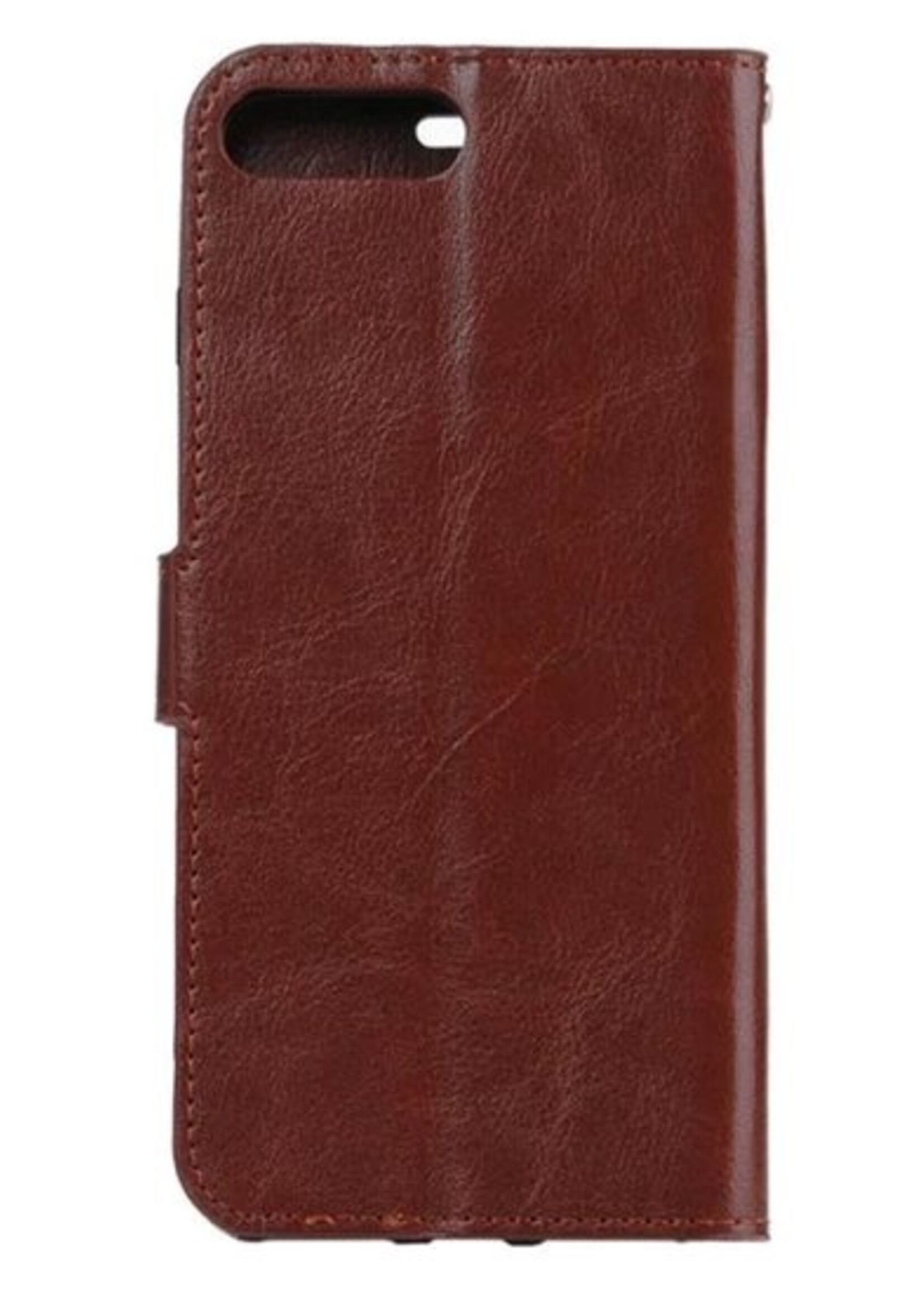 BTH Hoesje Geschikt voor iPhone SE 2020 Hoesje Book Case Hoes Portemonnee Cover Walletcase - Hoes Geschikt voor iPhone SE (2020) Hoes Bookcase Hoesje - Bruin