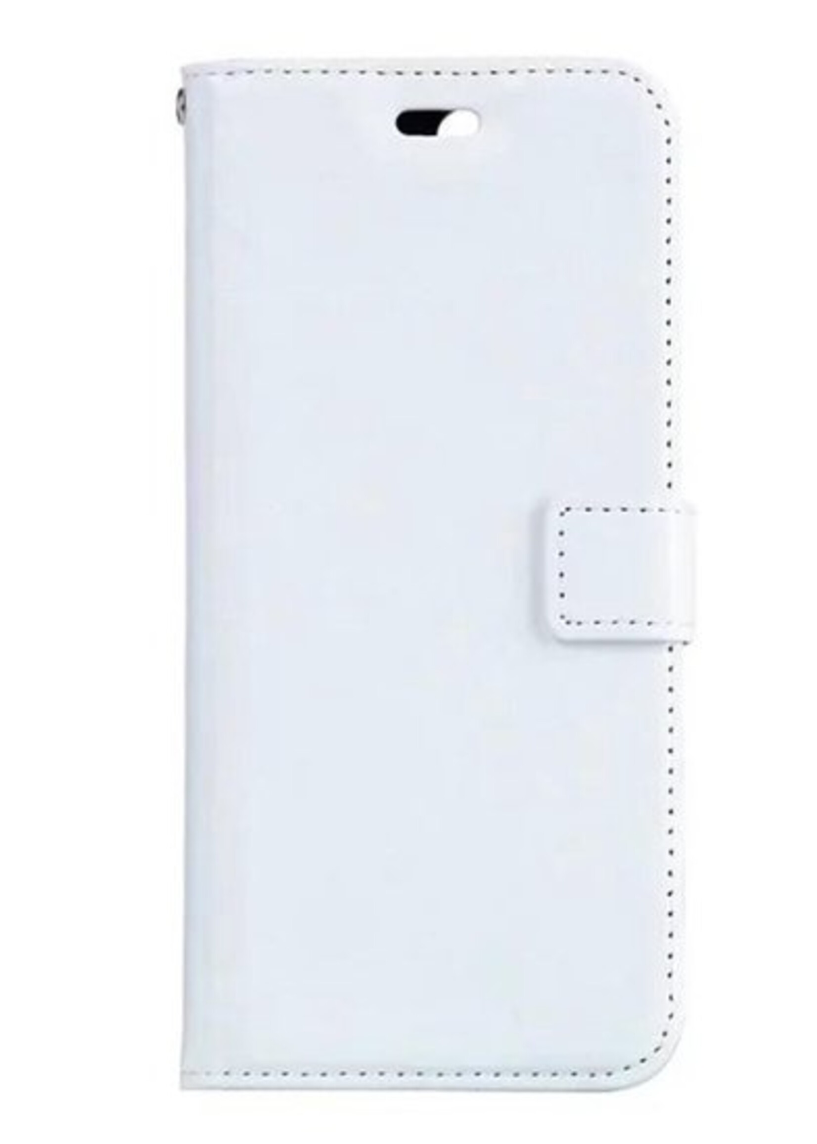BTH Hoesje Geschikt voor iPhone SE 2020 Hoesje Book Case Hoes Portemonnee Cover Walletcase - Hoes Geschikt voor iPhone SE (2020) Hoes Bookcase Hoesje - Wit