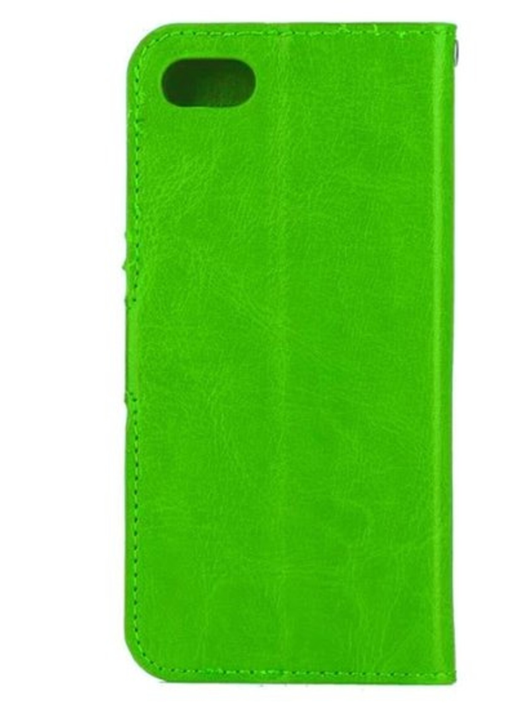 BTH Hoesje Geschikt voor iPhone SE 2020 Hoesje Book Case Hoes Portemonnee Cover Walletcase - Hoes Geschikt voor iPhone SE (2020) Hoes Bookcase Hoesje - Groen