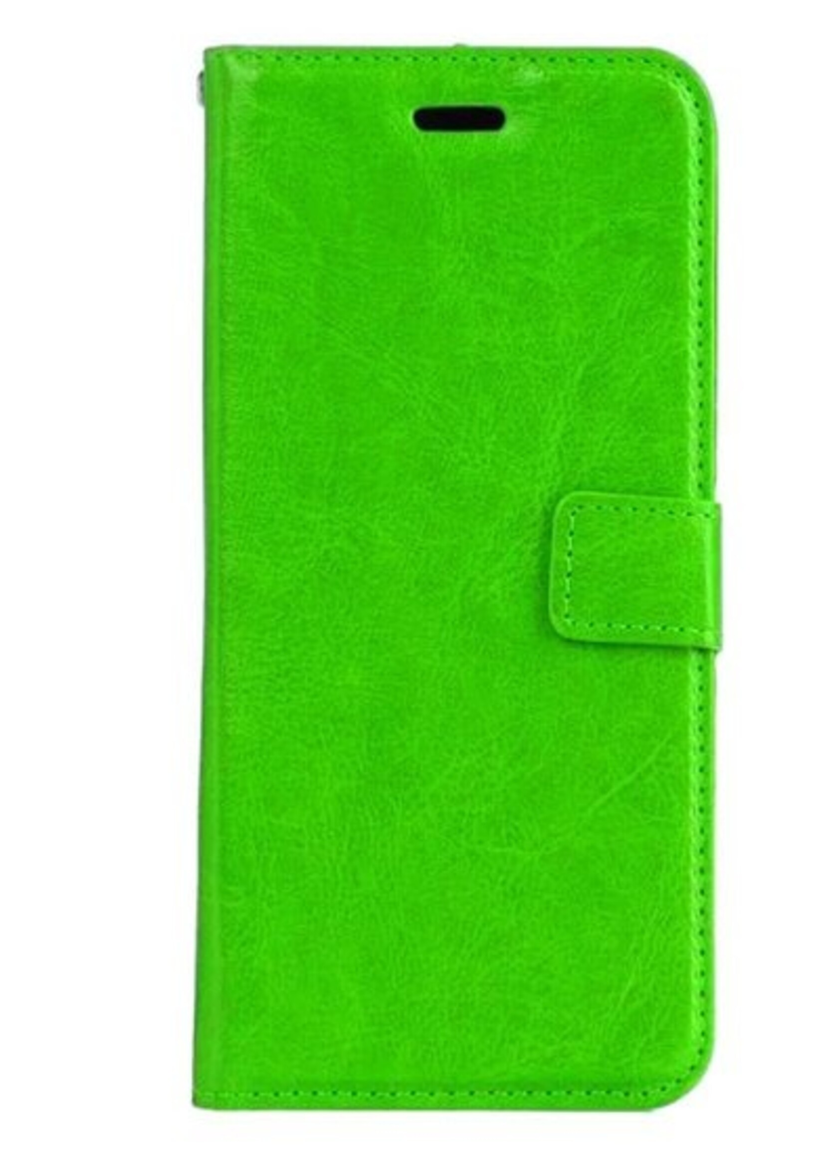 BTH Hoesje Geschikt voor iPhone SE 2020 Hoesje Book Case Hoes Portemonnee Cover Walletcase - Hoes Geschikt voor iPhone SE (2020) Hoes Bookcase Hoesje - Groen