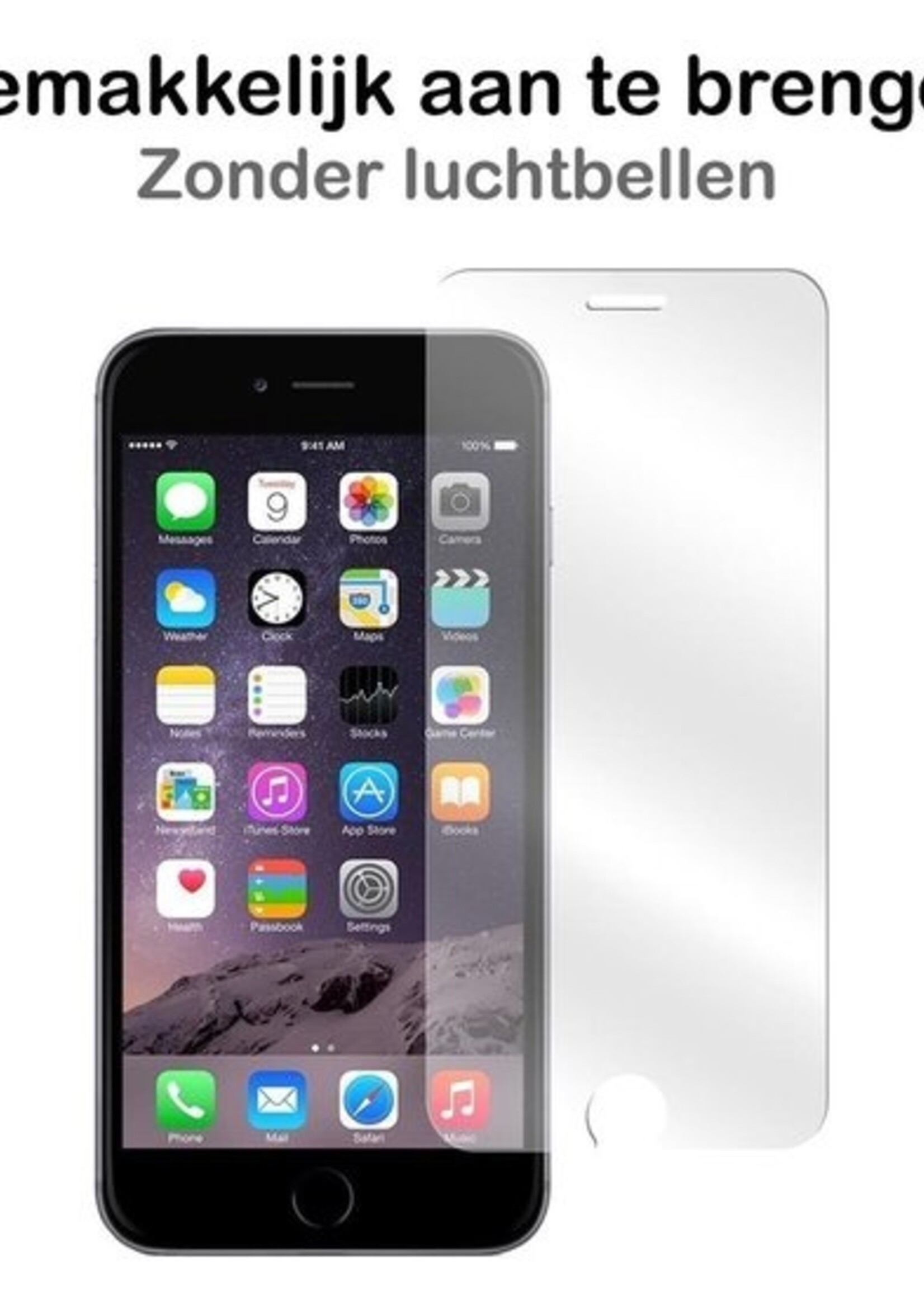 BTH Hoesje Geschikt voor iPhone SE 2020 Hoesje Siliconen Case Hoes Met Screenprotector - Hoes Geschikt voor iPhone SE (2020) Hoes Cover Case - Transparant