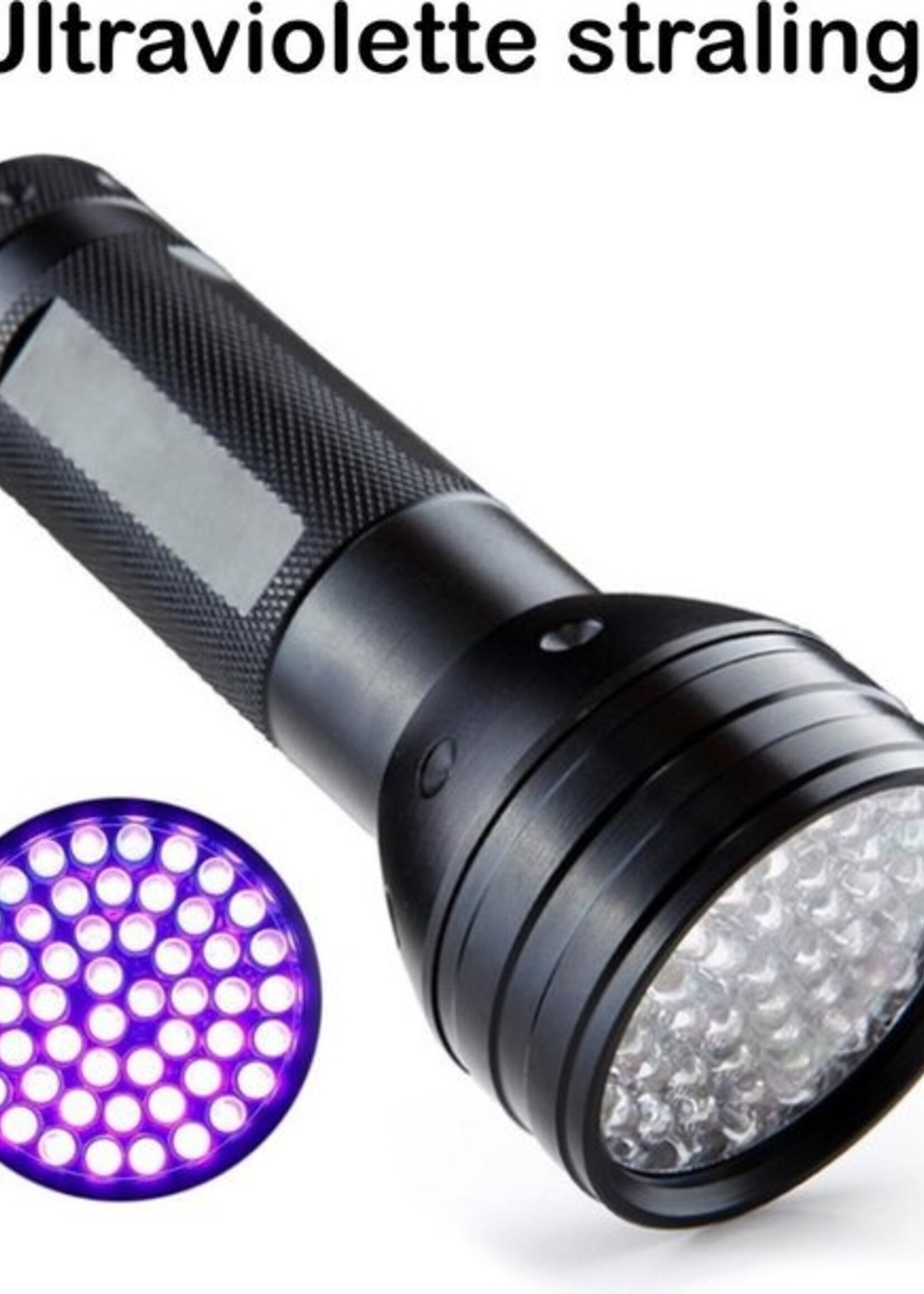 BTH UV Zaklamp Ultraviolet Urine Detector Zaklamp UV Lamp 51 LED Blacklight Aluminium - Zwart