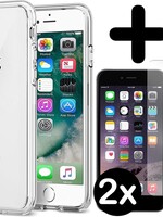 BTH BTH iPhone SE 2020 hoesje siliconen met 2x screenprotector - Transparant