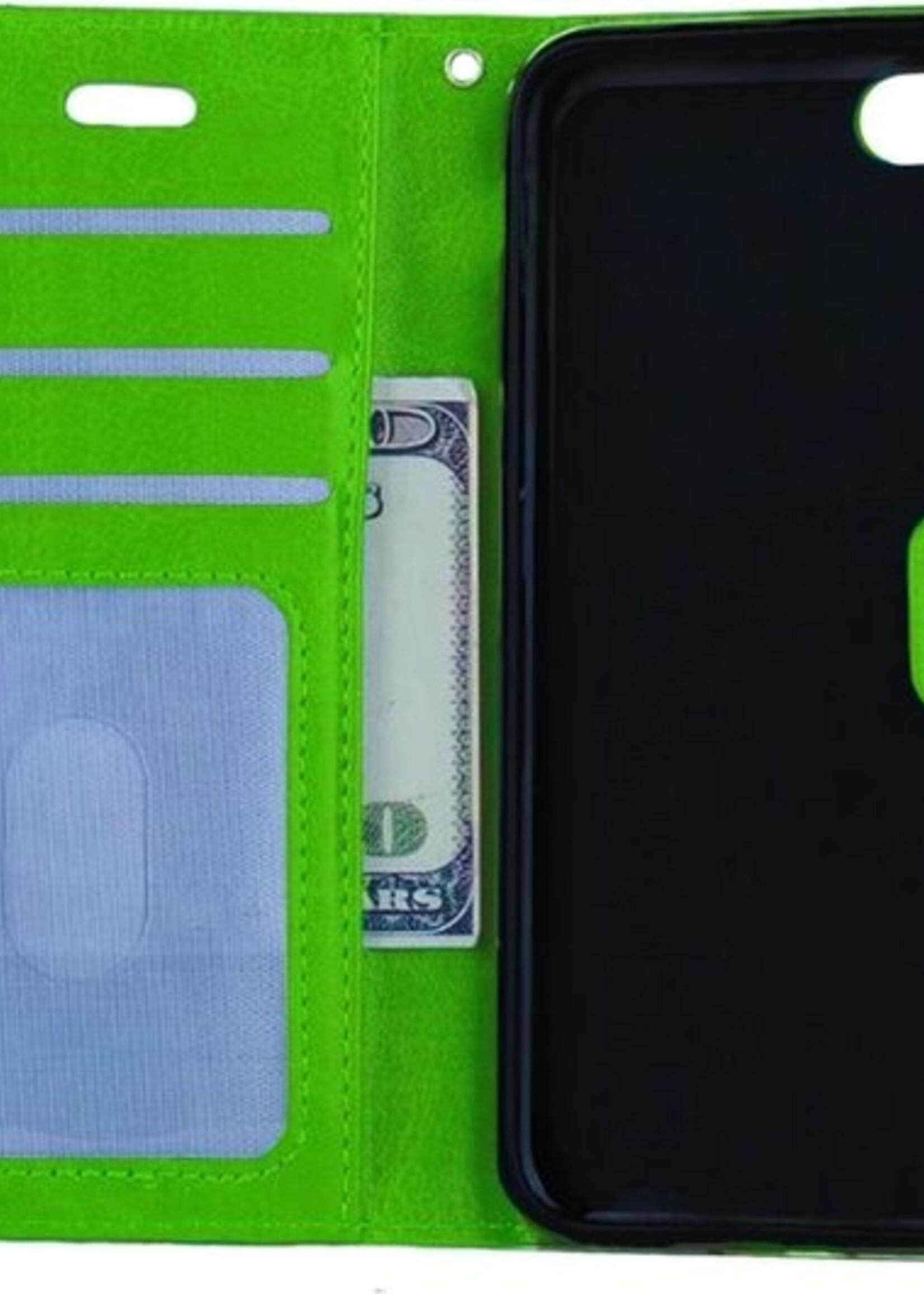 BTH Hoesje Geschikt voor iPhone 7/8 Hoesje Book Case Hoes Portemonnee Cover Walletcase - Hoes Geschikt voor iPhone 7/8 Hoes Bookcase Hoesje - Groen