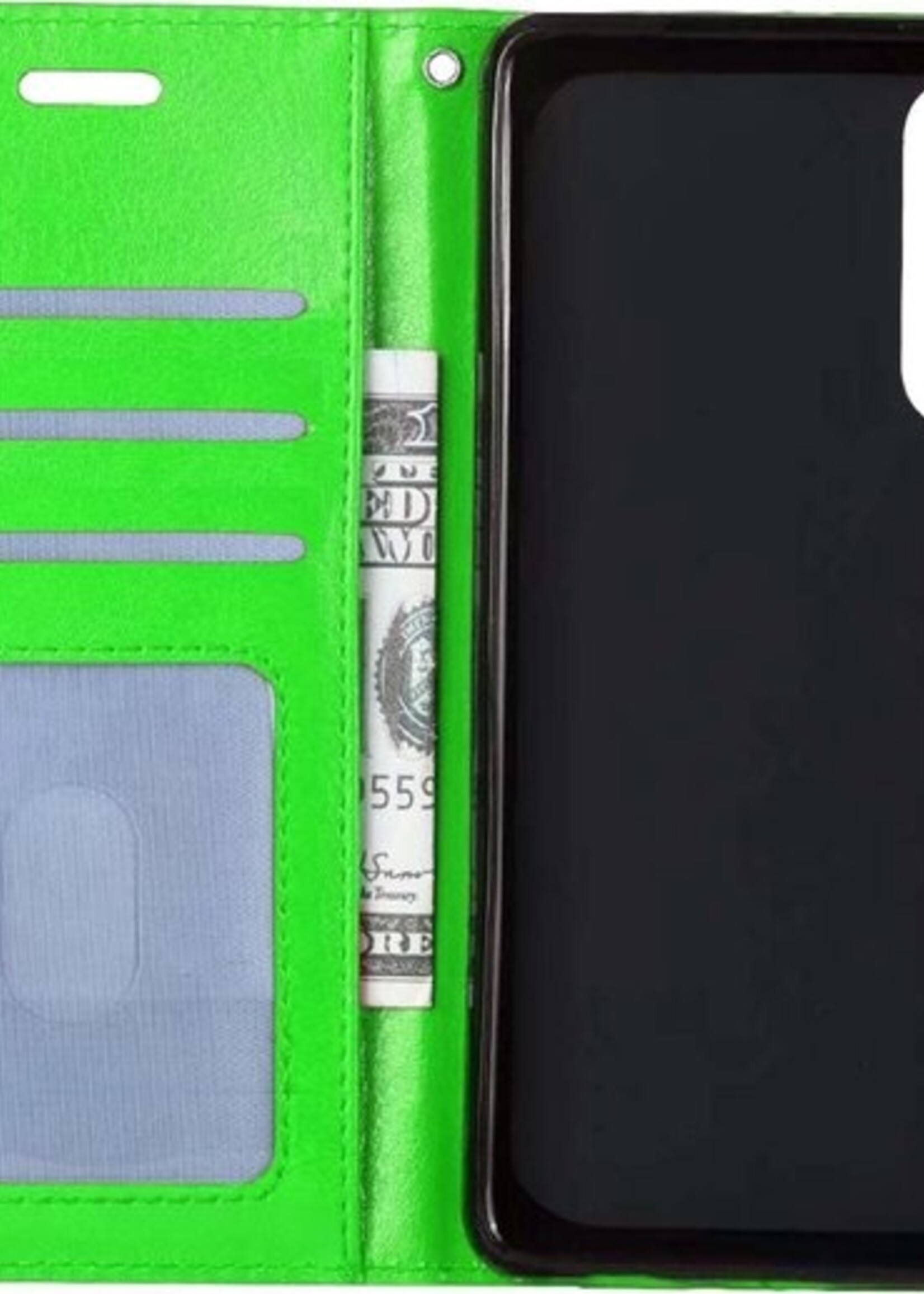 BTH Hoesje Geschikt voor Samsung Galaxy A50 Hoesje Book Case Hoes Portemonnee Cover Walletcase - Hoes Geschikt voor Samsung A50 Hoes Bookcase Hoesje - Groen