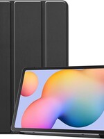 BTH BTH Samsung Galaxy Tab S6 Lite Hoesje Tablet Hoes Bookcase Smart Cover - Zwart
