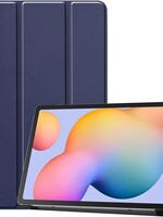 BTH BTH Samsung Galaxy Tab S6 Lite Hoesje Tablet Hoes Bookcase Cover - Donker Blauw