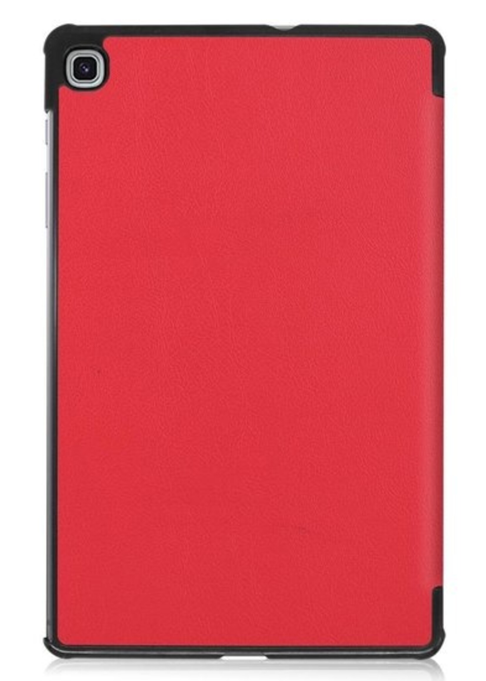 BTH Hoes Geschikt voor Samsung Galaxy Tab S6 Lite Hoes Book Case Hoesje Trifold Cover - Hoesje Geschikt voor Samsung Tab S6 Lite Hoesje Bookcase - Rood