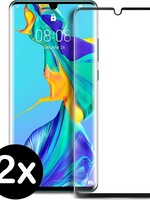BTH BTH Huawei P30 Pro Geborsteld TPU Hoesje met screenprotector - Zwart