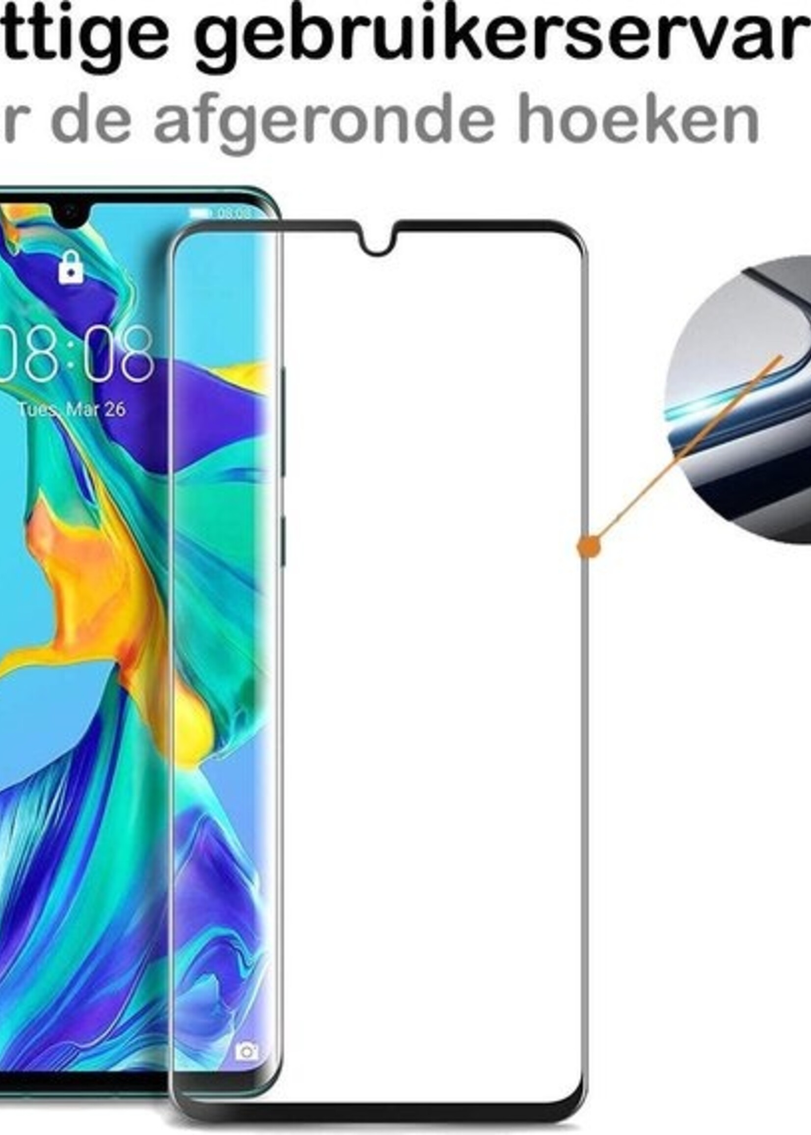 BTH Screenprotector Geschikt voor Huawei P30 Pro Screenprotector Glas Gehard Tempered Glass Full Cover - Screenprotector Geschikt voor Huawei P30 Pro Screen Protector Screen Cover