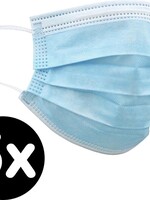 BTH BTH Wegwerp Mondkapje Blauw Niet-medisch - 5 PACK